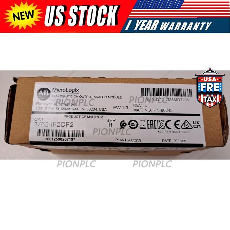 New 1762-IF2OF2 Allen Bradley Analog I/O Module 1762-IF20F2 AB US