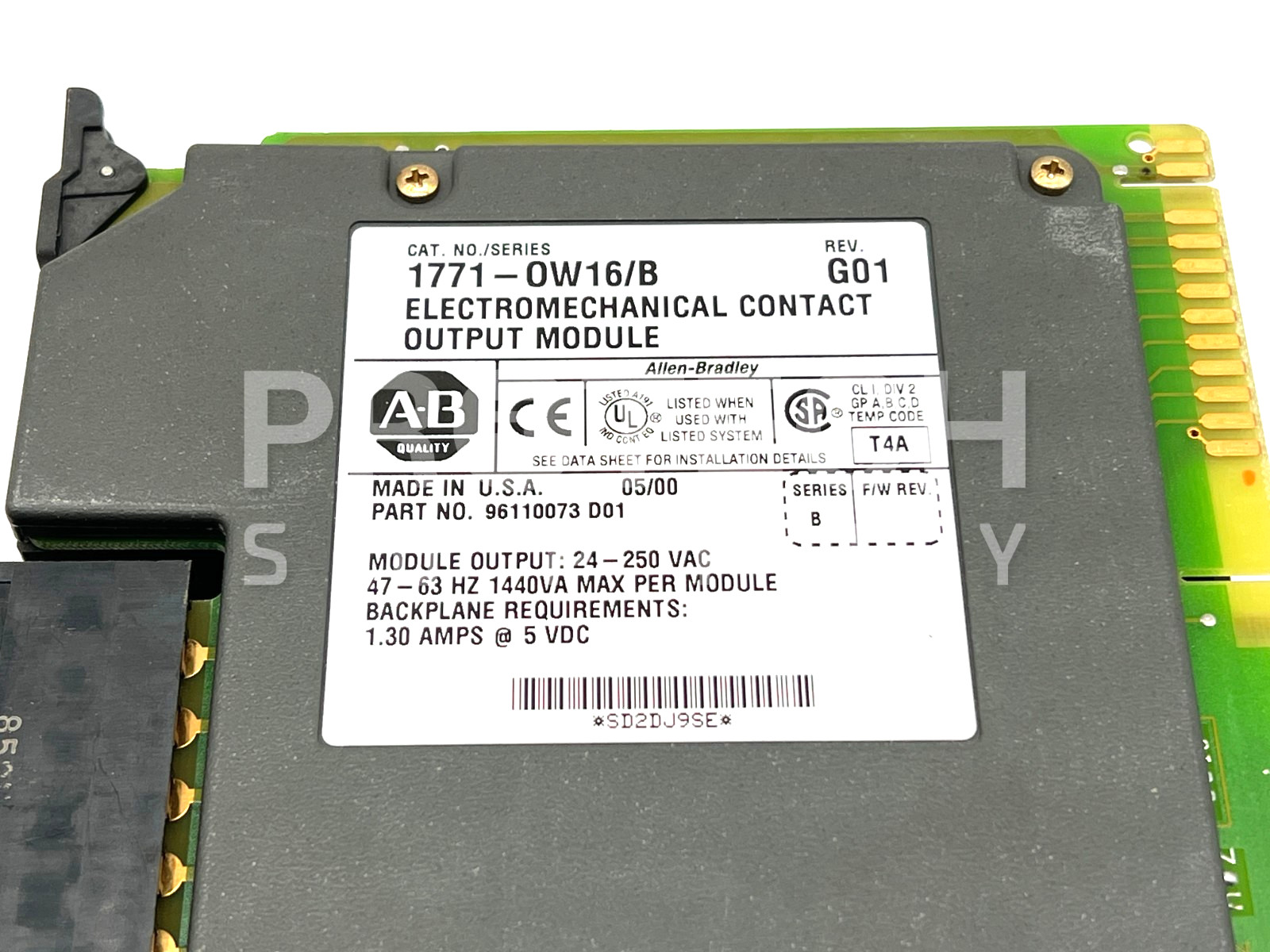 Allen-Bradley 1771-0W16/B Contact Output Module 96110073 D01 with WARRANTY