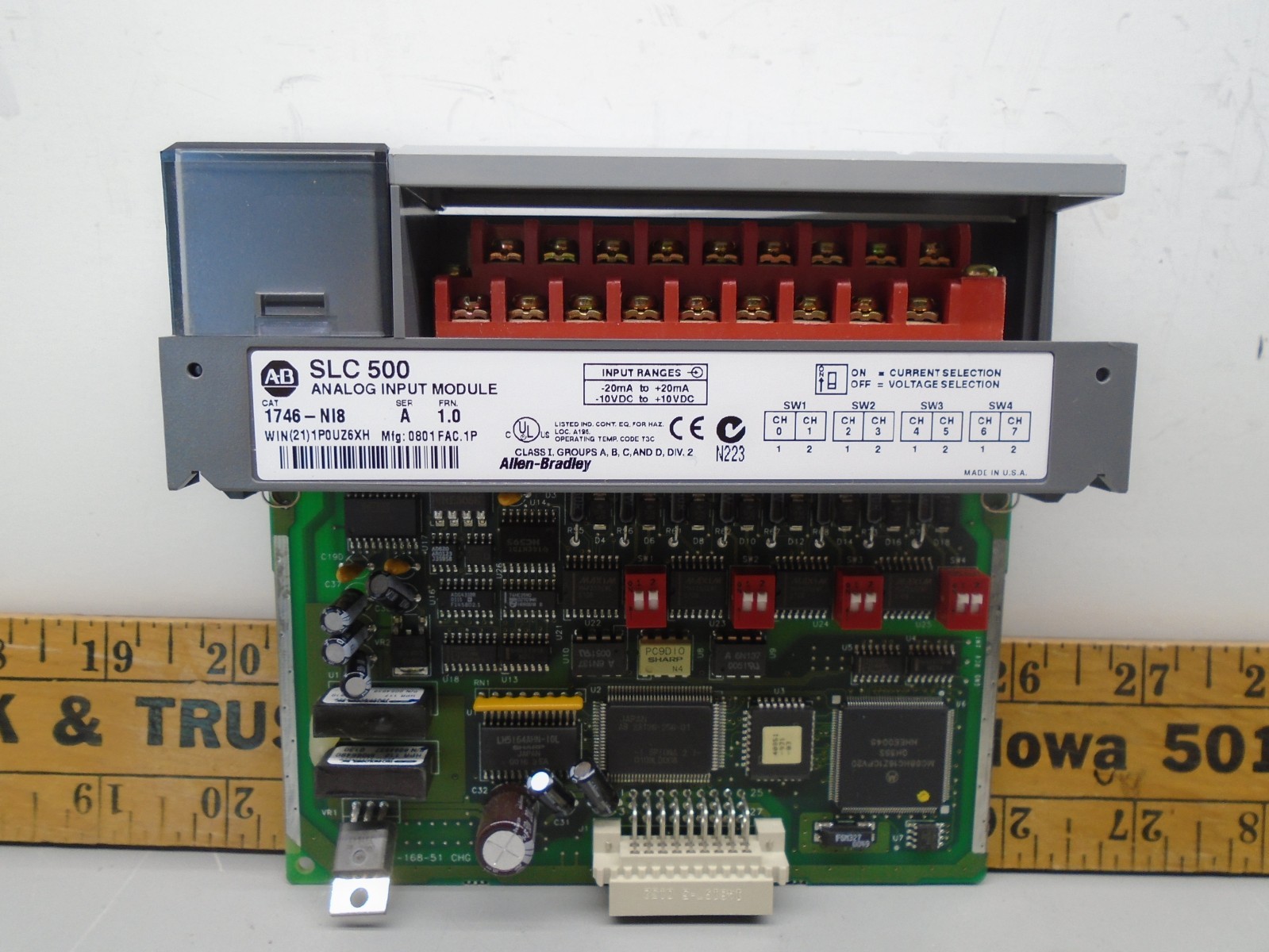 Allen Bradley 1746-NI8 frn 1.0 SLC 500 Analog Input Module Read Description W3