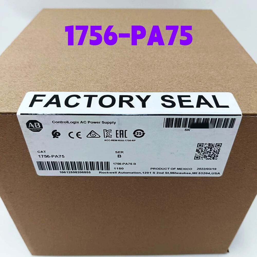 NEW- Allen-Bradley 1756-PA75 SER B PLC ControlLogix AC Power Supply 1756PA75 USA