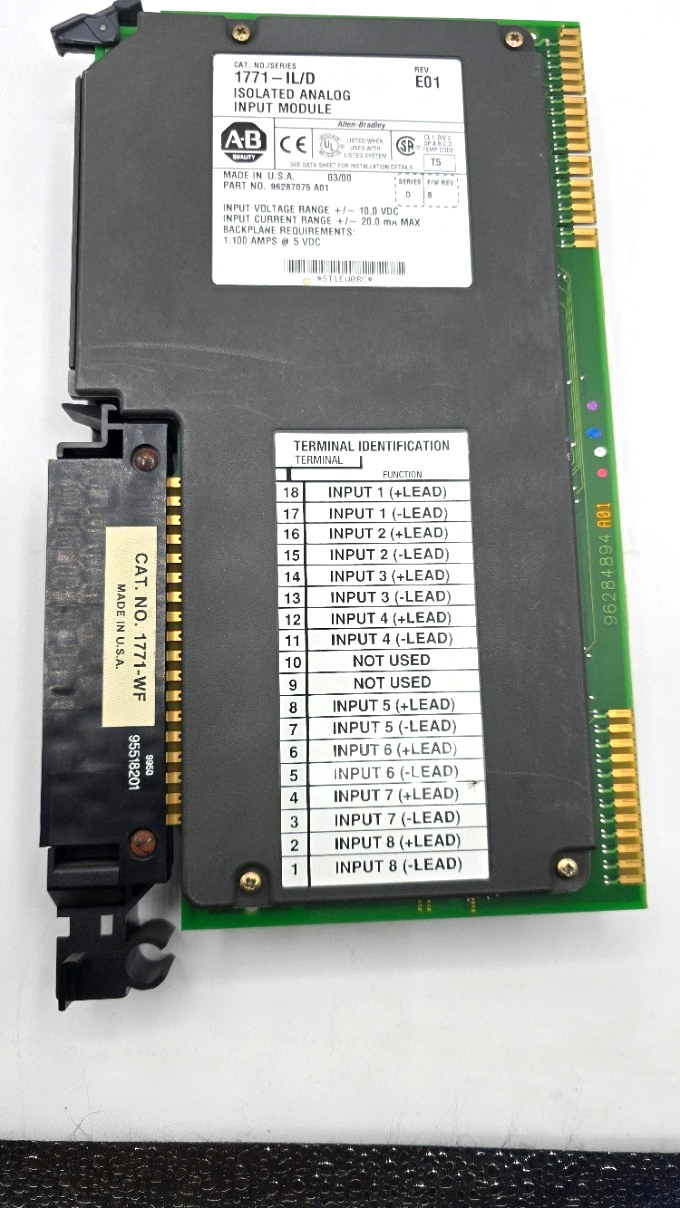 1771-IL /D Allen Bradley PLC 5 Isolated Analog Input 1771-1L series D