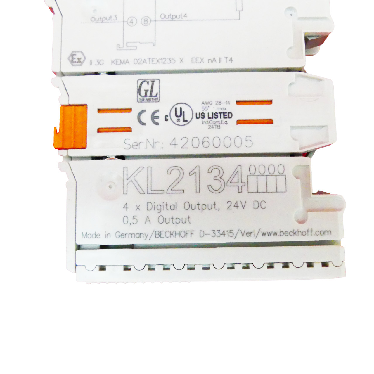 BECKHOFF KL2134 KL2134-0000 4-Channel Digital Output – Unused –