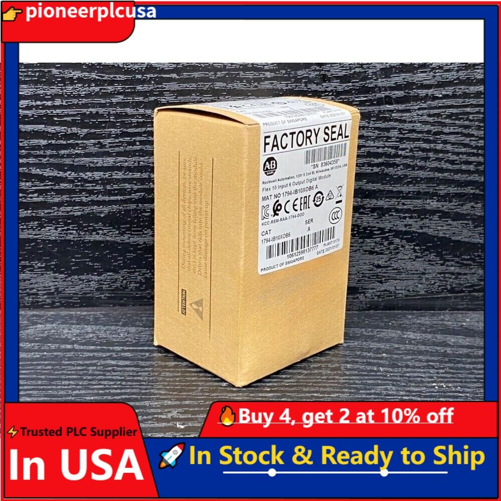 NEW Sealed 1794-IB10XOB6 A Flex I/O 24VDC Sink Input / Source Output US Free Tax