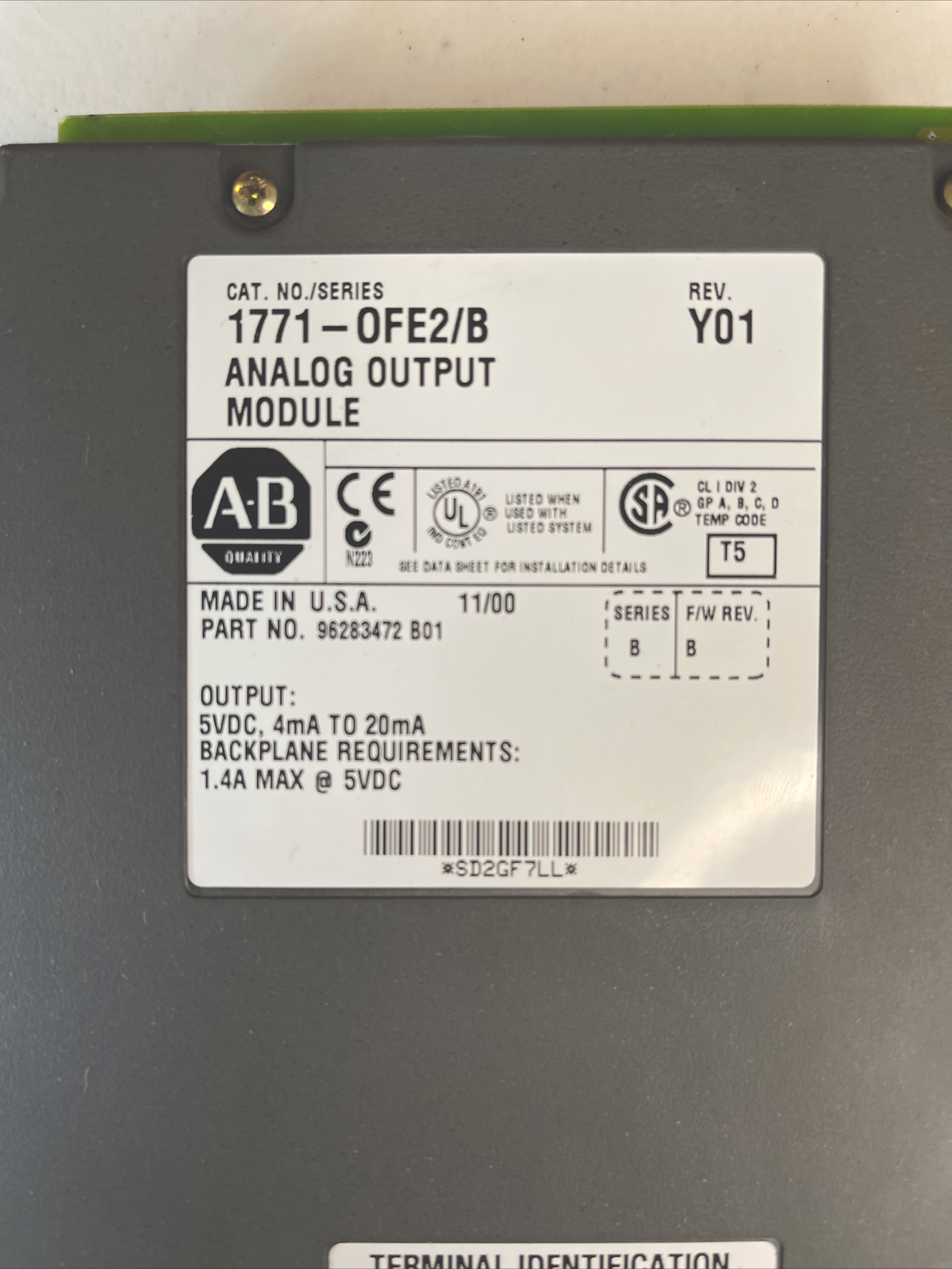 1PC NEW Allen Bradley 1771-OFE2 Current 4-20ma Analog Output Module FAST SHIP
