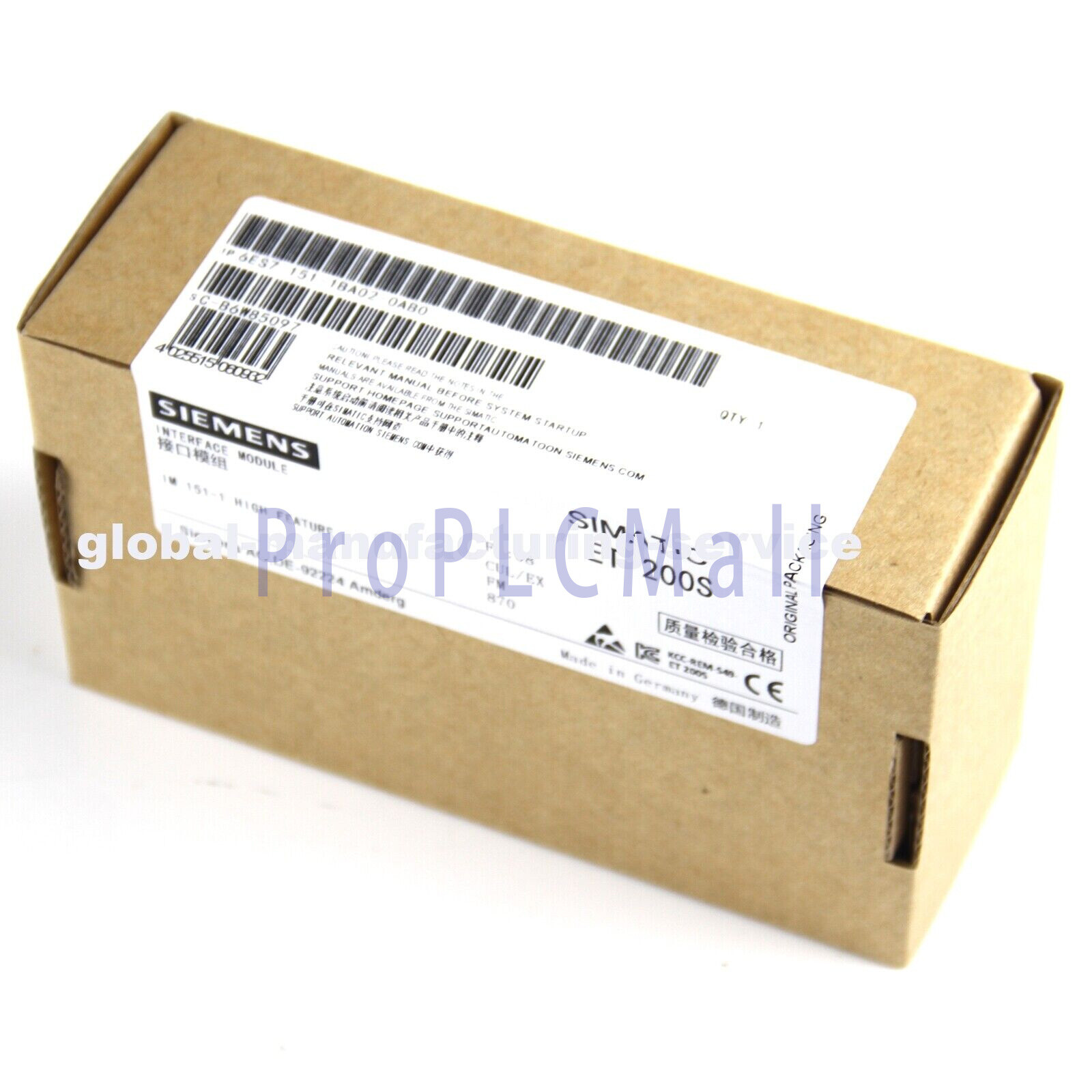 New In Box SIEMENS 6ES7151-1BA02-0AB0 6ES7 151-1BA02-0AB0 Interface Module~