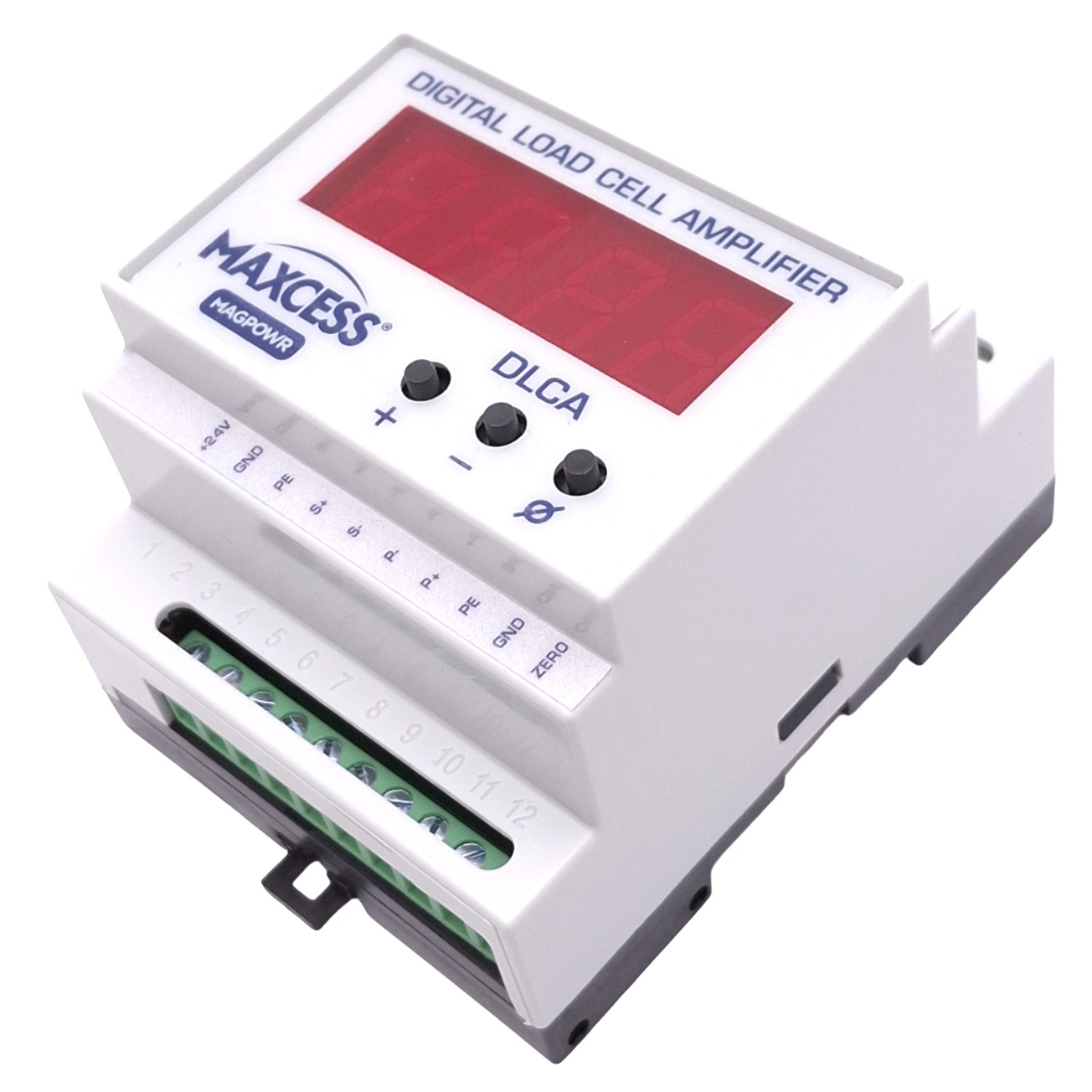 MAXCESS MAGPOWR DLCA Digital Load Cell Amplifier, 0-10VDC 4-20mA Out, 24VDC
