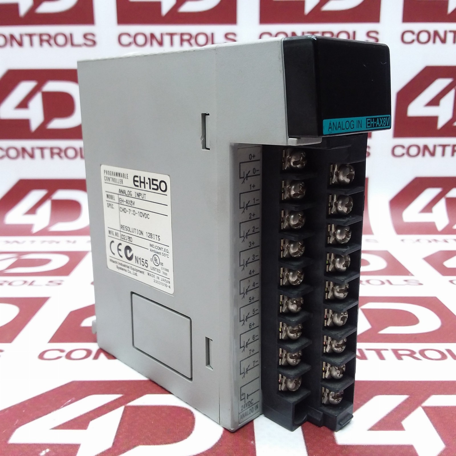 EH-AX8V | Hitachi | Programmable Controller, Analog Input, 0-10VDC, Used