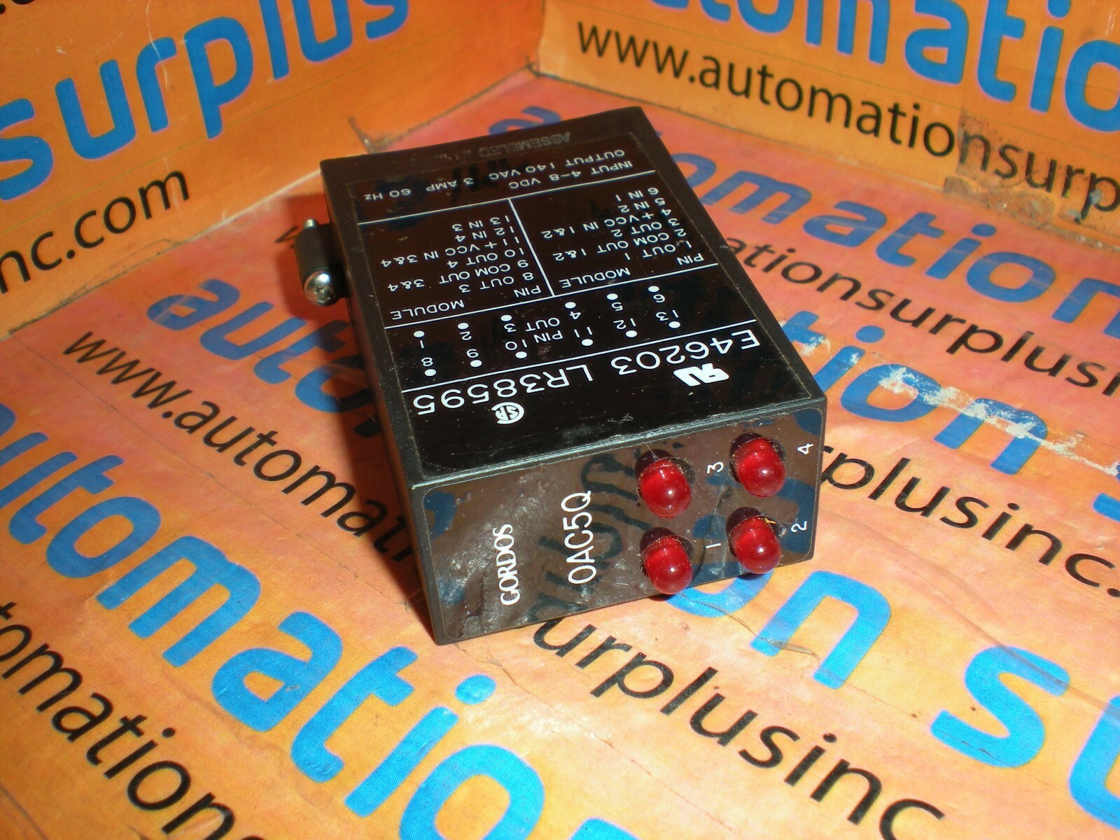 GORDOS OAC-5Q RELAY MODULE OUTPUT: 140VAC 3A 60Hz INPUT: 4-8VDC QUANTITY!! WOW!!