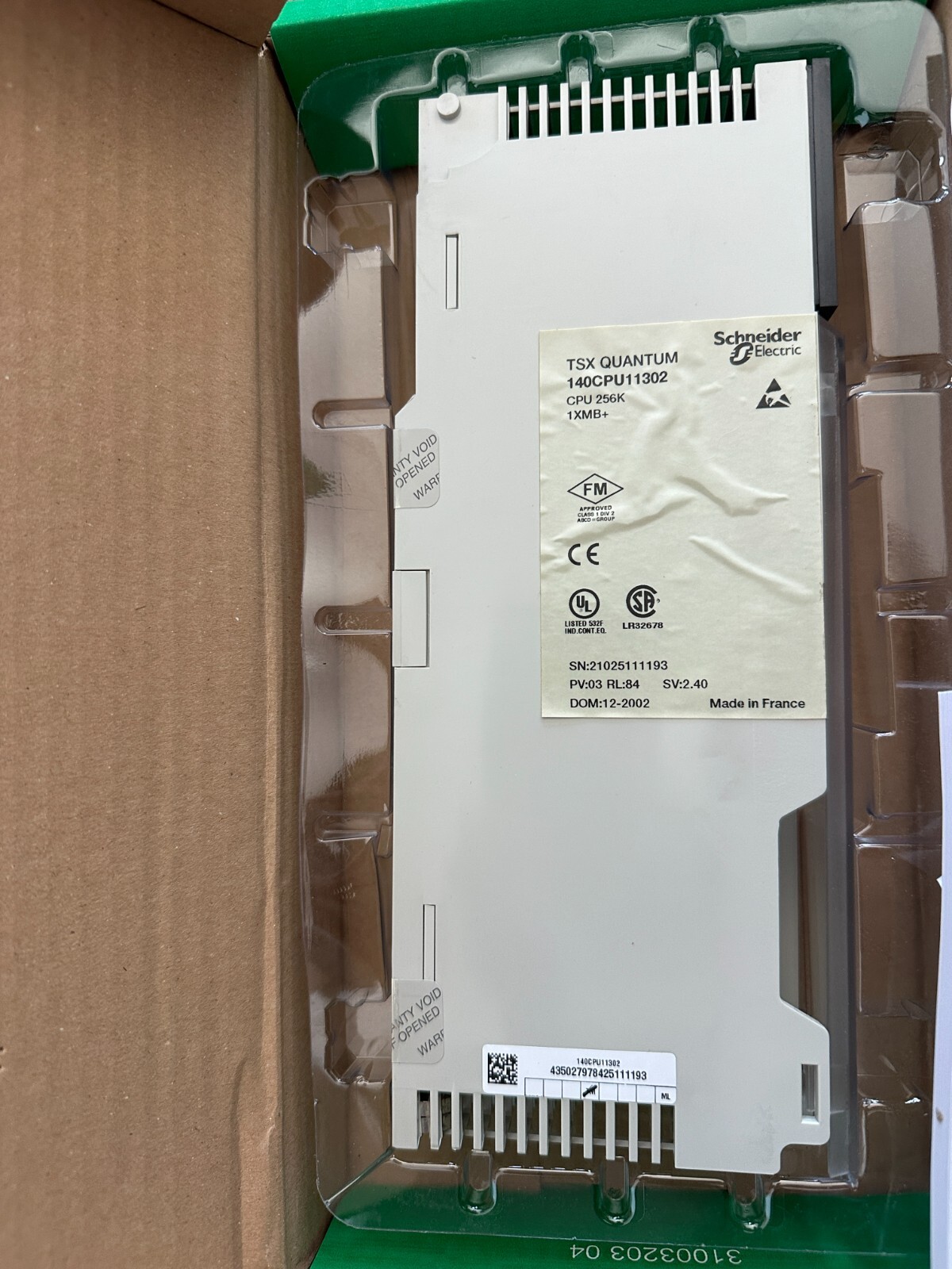 ꙮ SCHNEIDER ELECTRIC Modicon TSX Quantum 140CPU11302 / CPU 256K