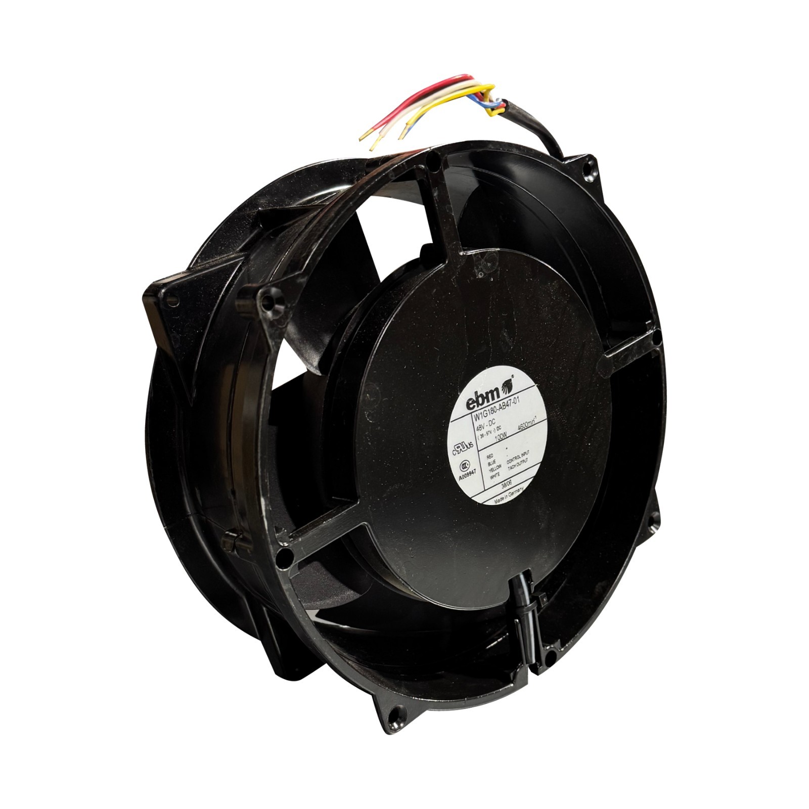 ebm‑papst W1G180‑AB47‑01 DC Axial Fan | 48V 544CFM High-Performance Cooling