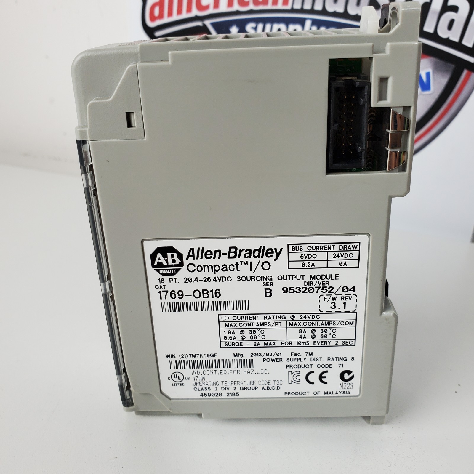 Allen-Bradley 1769-OB16 / B Sourcing Output Module Compact I/O PLC CompactLogix