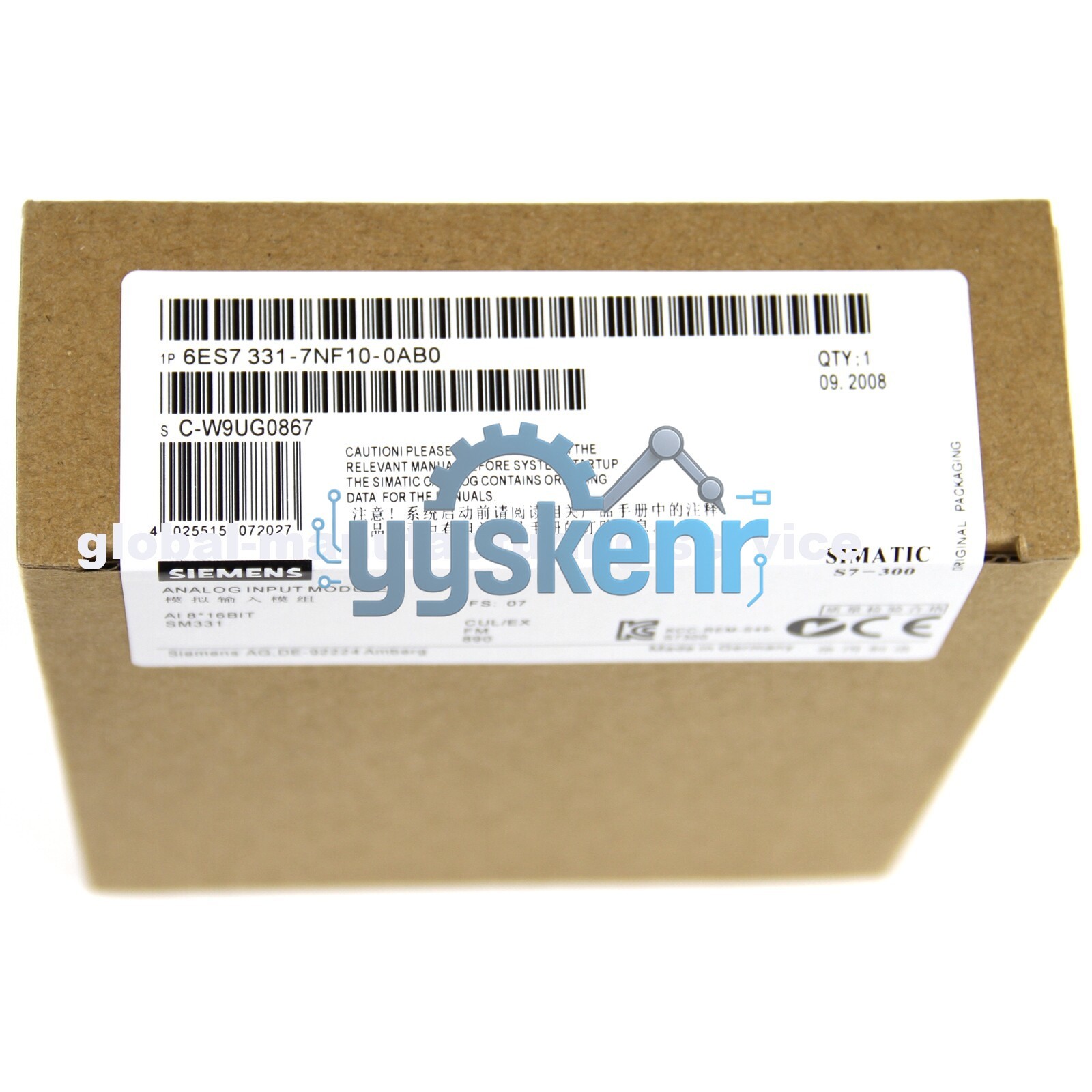 NEW Siemens 6ES7331-7NF10-0AB0 Analog Input Module 6ES7 331-7NF10-0AB0
