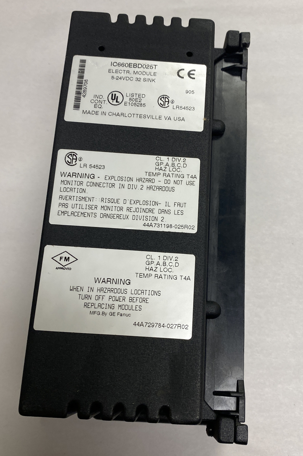 GE FANUC,IC660BBD025,GENIUS I/O BLOCK