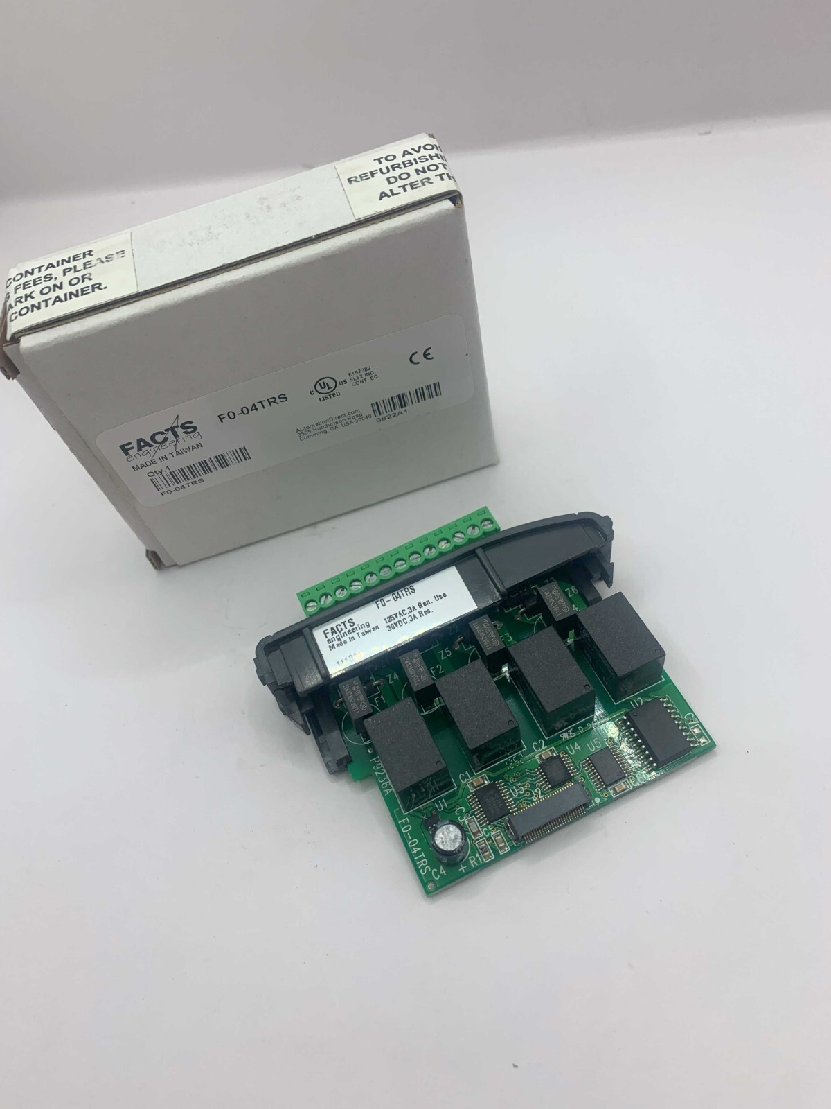 DirectLOGIC F0-04TRS DL05/06 relay output module, 4-point, 6-48 VDC/6-208 VAC