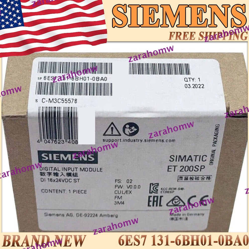 Siemens Simatic ET 200SP 6ES7 131-6BH01-0BA0 Digital Input Module Factory Sealed