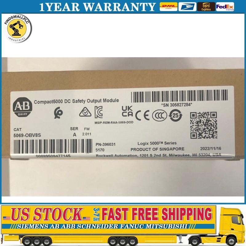 AB 5069-OBV8S A Compact I/O 8-Ch Safety Output Module 5069OBV8S US Free Tax