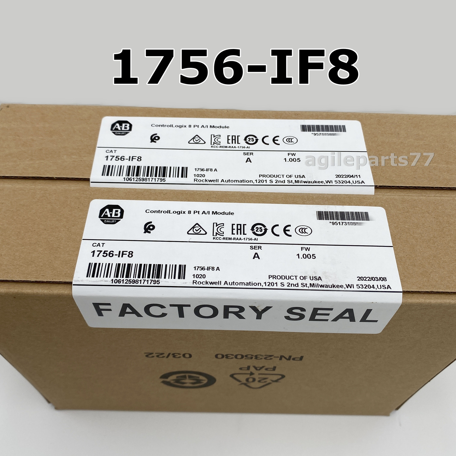 NEW 1756-IF8 AB ControlLogix Point A/I Module NEW Factory Sealed 1756IF8 US