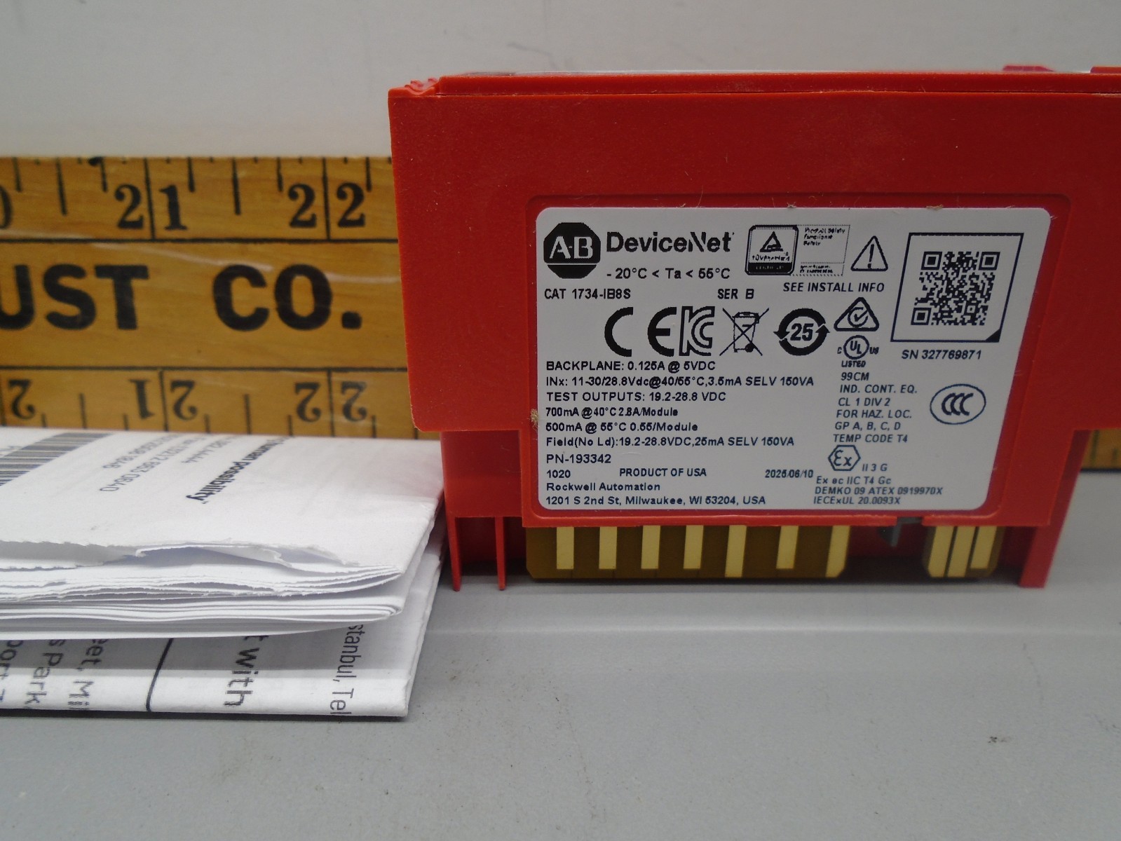 2025 New old Stock open 1734-IB8S /B Allen Bradley DC Input PN-193342 163E