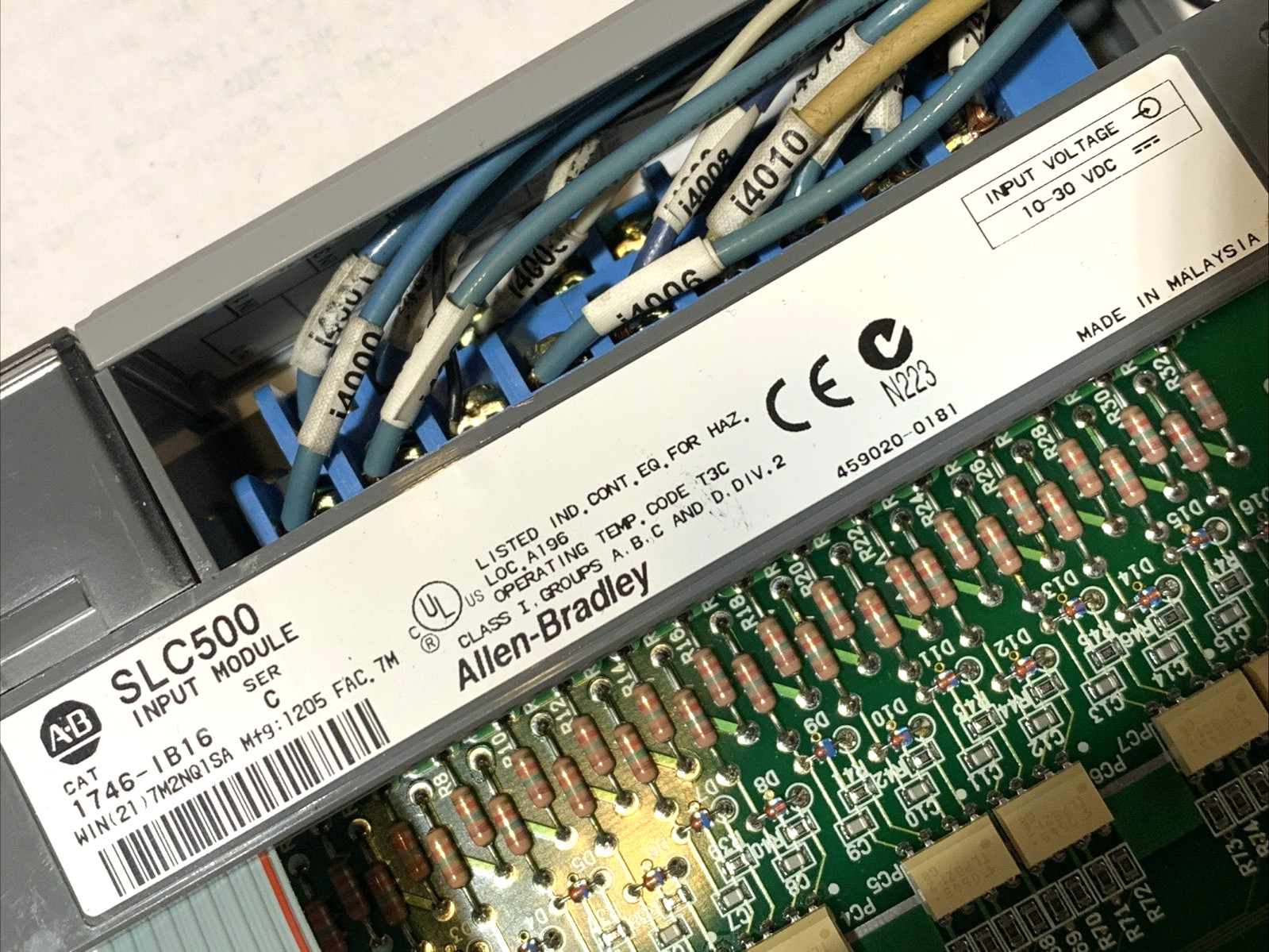 Allen Bradley 1746-IB16 Ser C SLC 500 Input Module 16 Point $15 + FREE SHIPPING