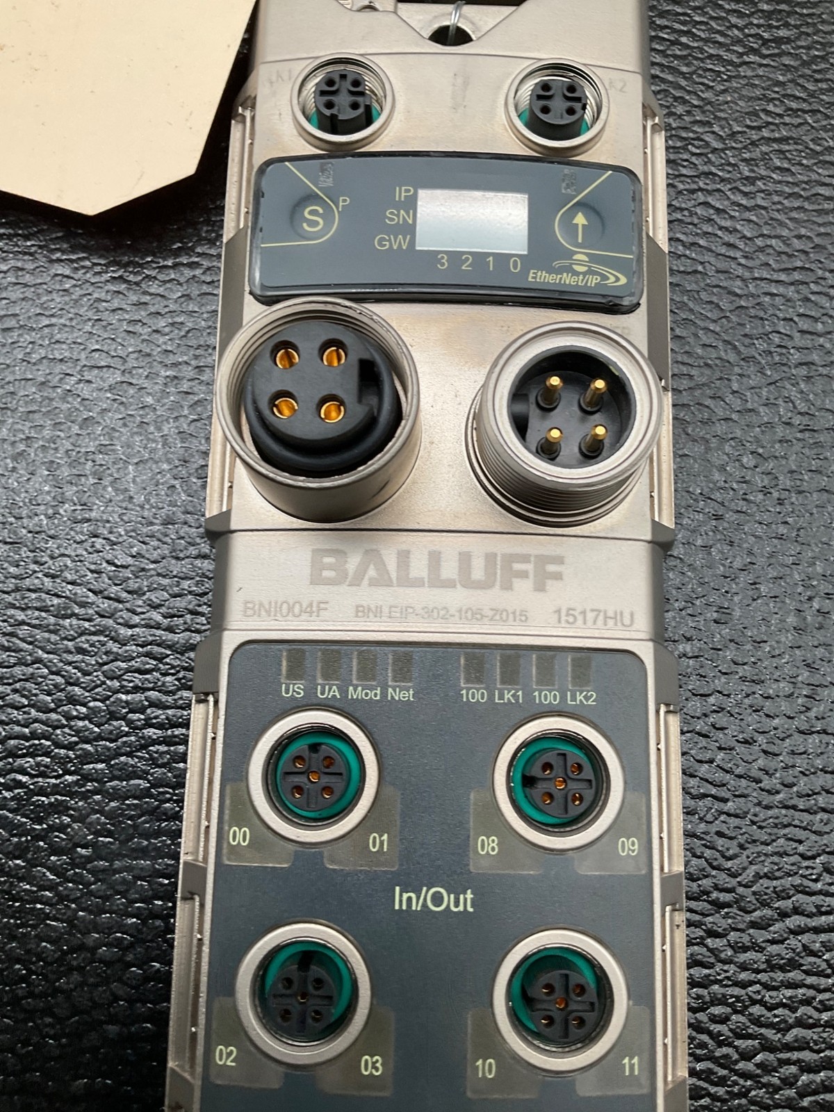 BALLUFF BNI004F ETHERNET/IP I/O BLOCK 16 PNP INPUTS OUTPUTS USED