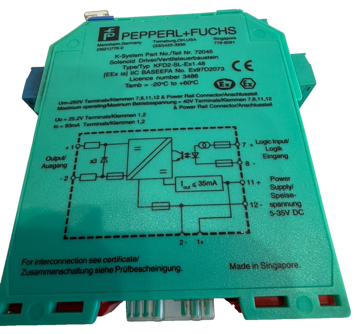 NEW PEPPERL&FUCHS KFD2-SL-EX1.48 MODULE 72045 KFD2SLEX148