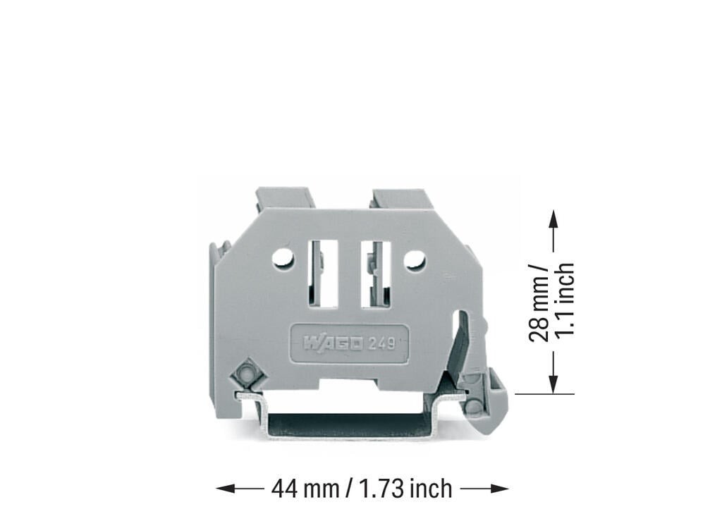 WAGO 249-117 Screwless end stop; 10 mm wide; for DIN-rail 35 x 15 and 35 x 7.5