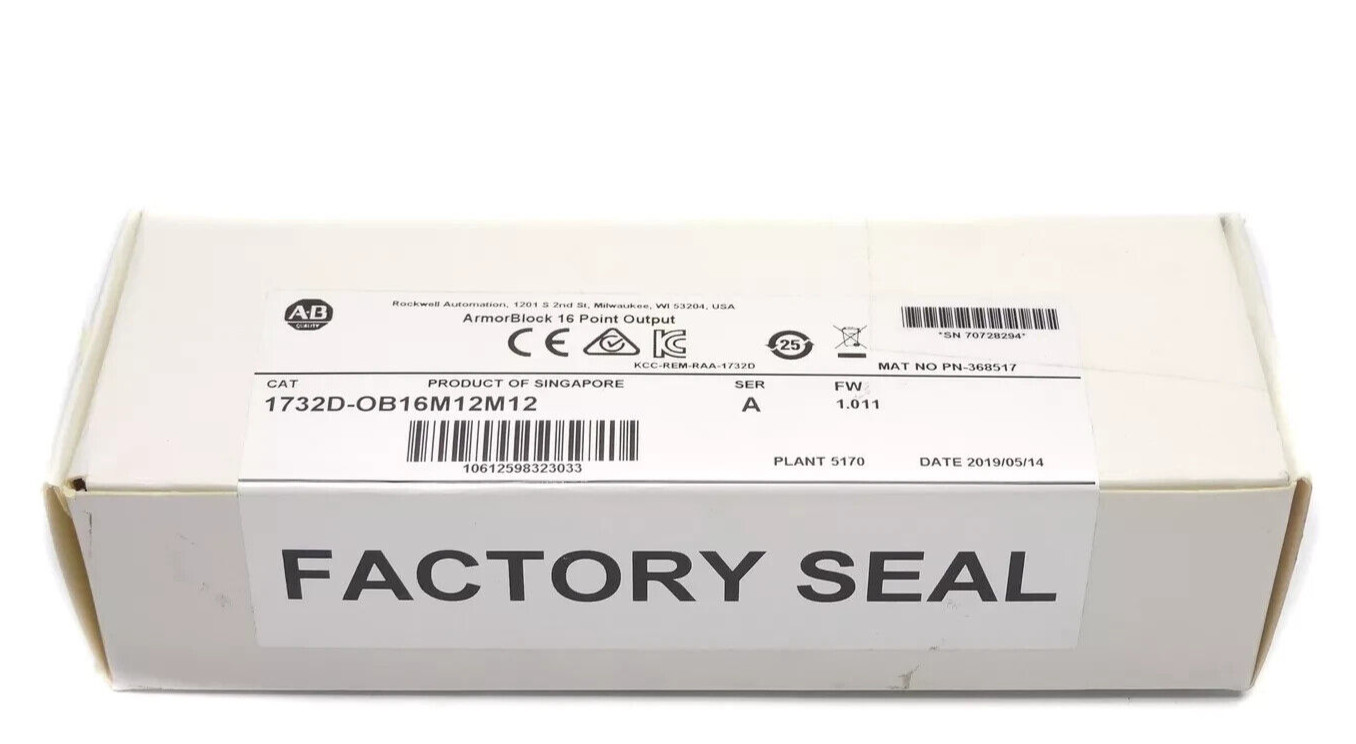NEW SEALED ALLEN BRADLEY 1732D-OB16M12M12 I/O BLOCK