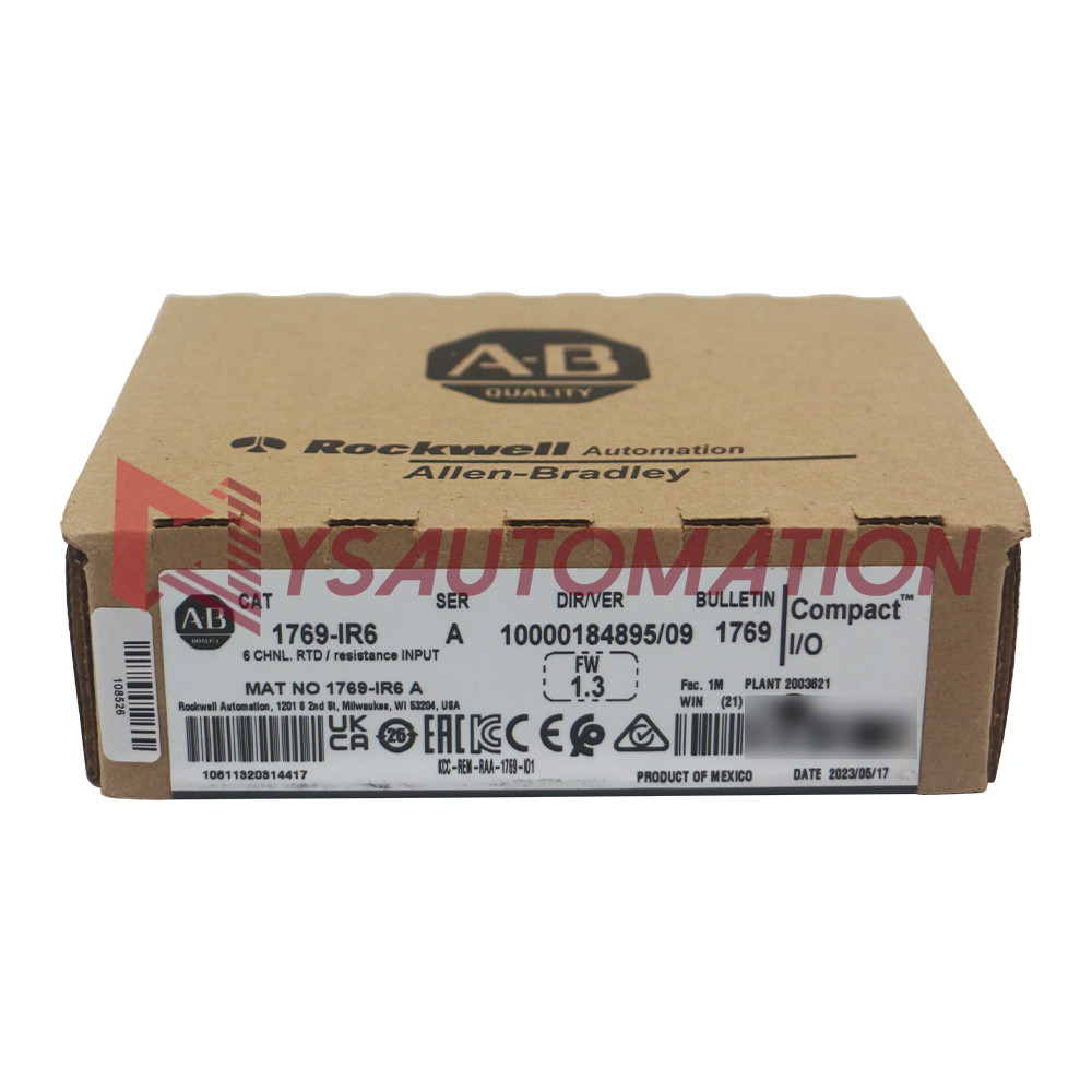 New Allen-Bradley 1769-IR6 CompactLogix 6 Channel RTD/Resistance Input Module
