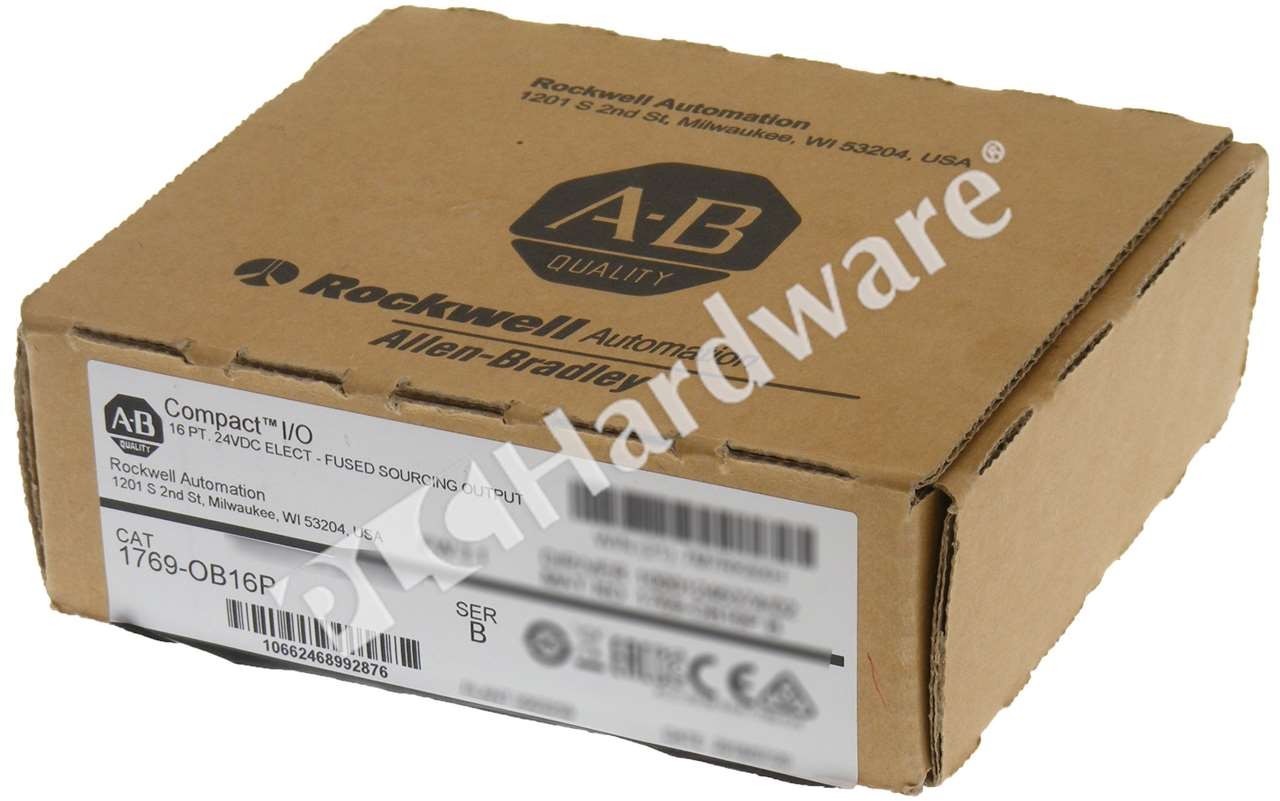 Open Pre-owned Allen Bradley 1769-OB16P /B CompactLogix 16Pt 24VDC Output Module