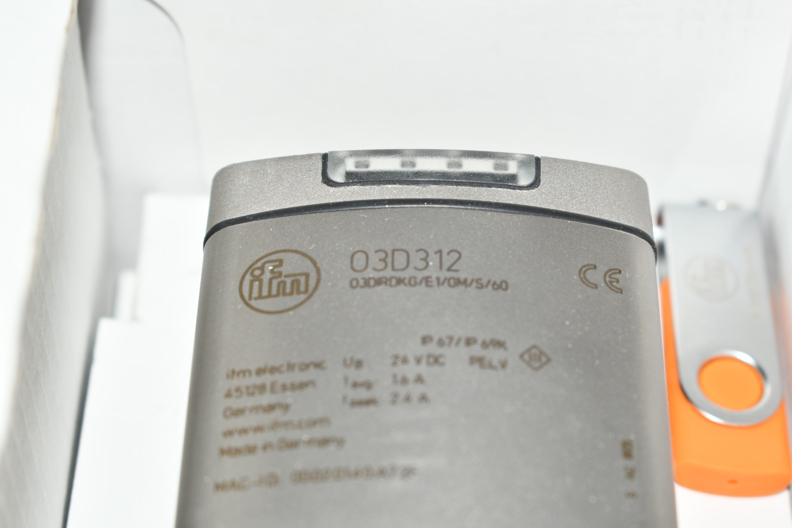 NEW IFM Electronic O3D312 3D sensor, Device interfaces: digital input/output,