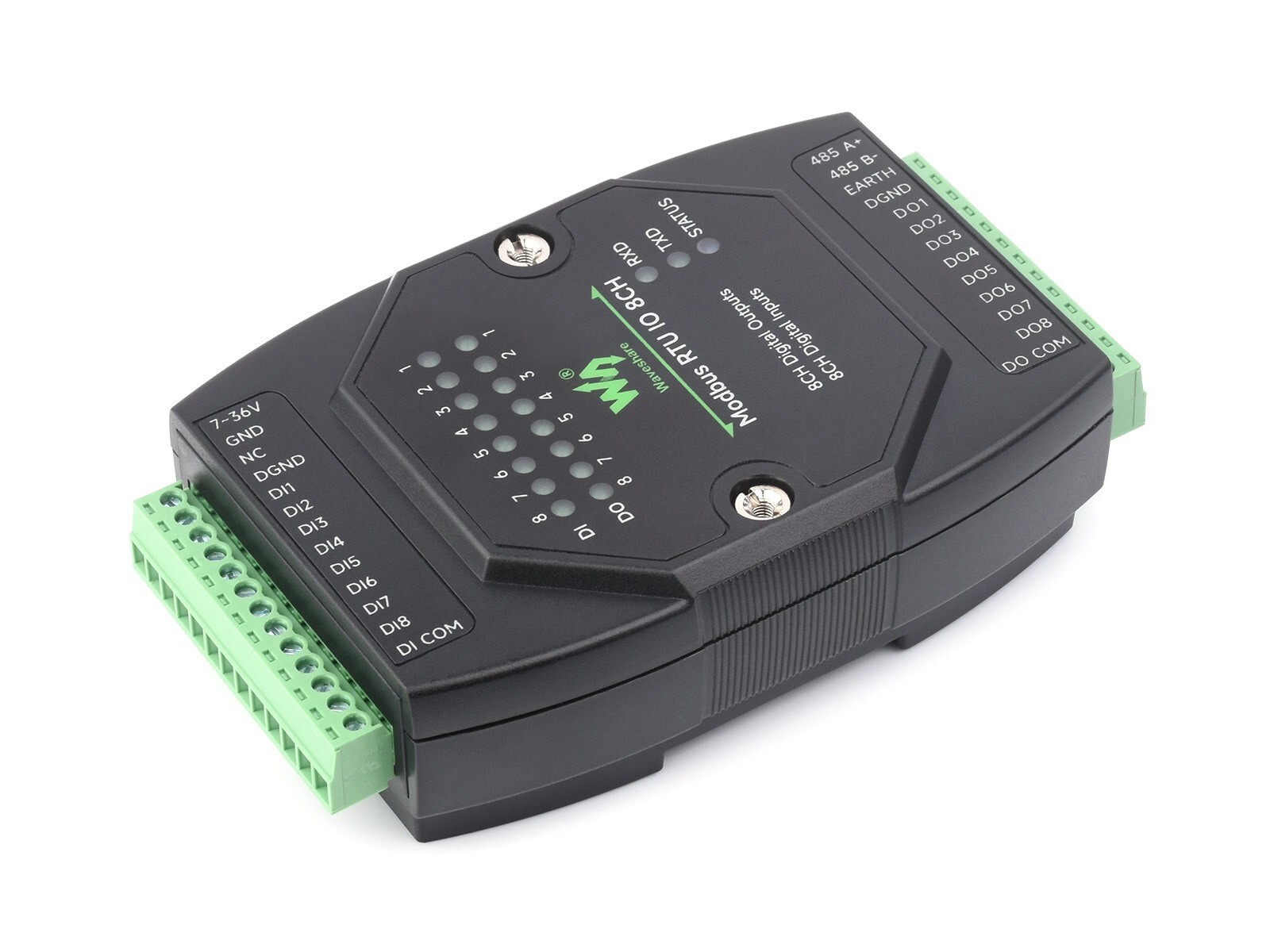 Waveshare Industrial 8-Ch Digital Input & Output Module, 7~36V