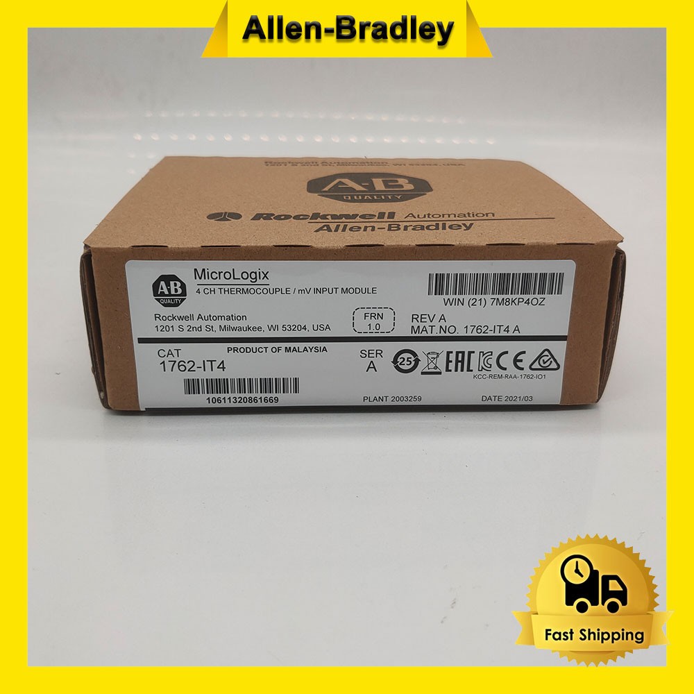2023 NEW AB 1762-IT4 SER A MicroLogix Themocouple/mV Module 1762IT4