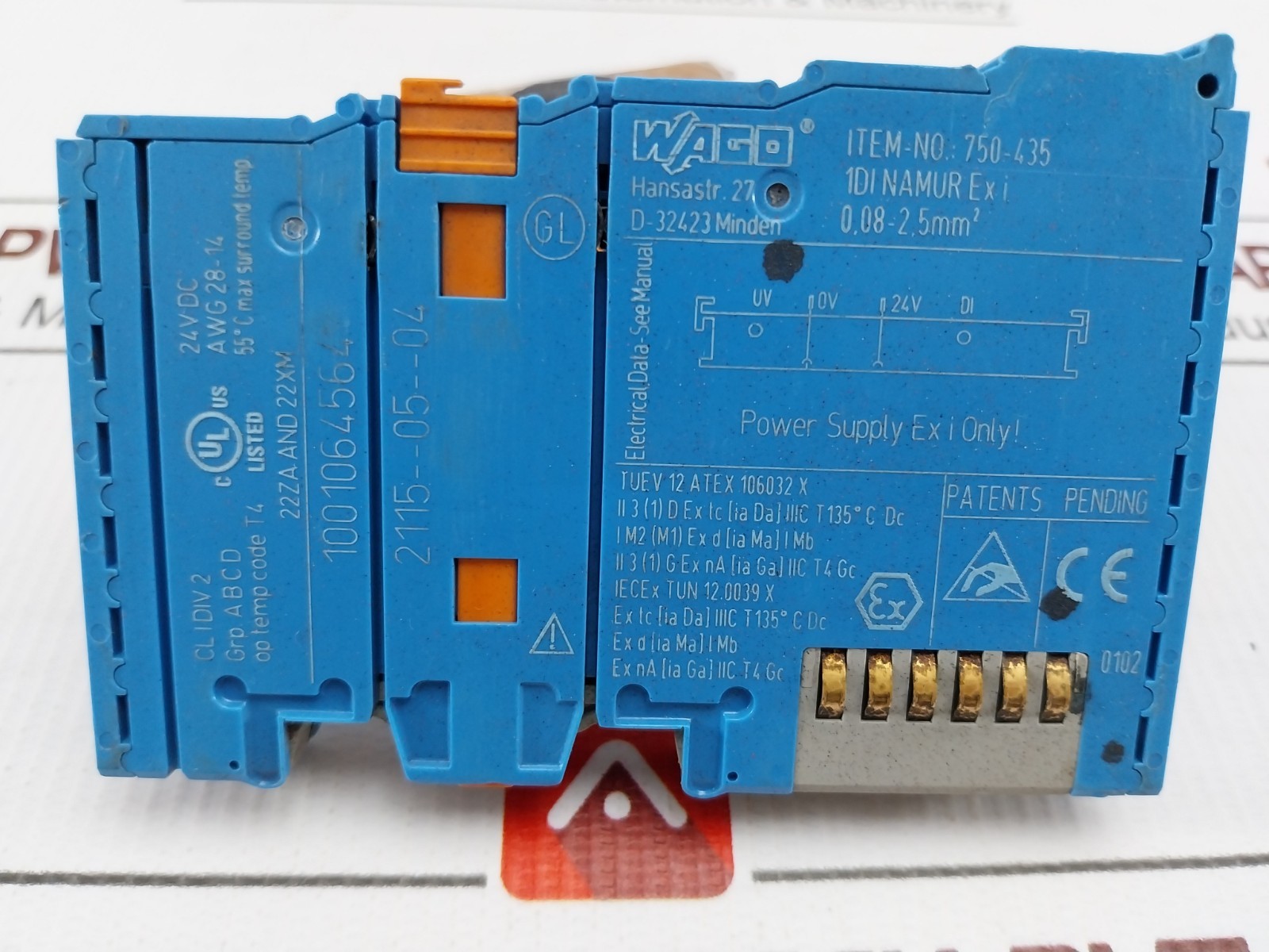 WAGO 750-435 Digital Input Module 24VDC 55C 5MM2
