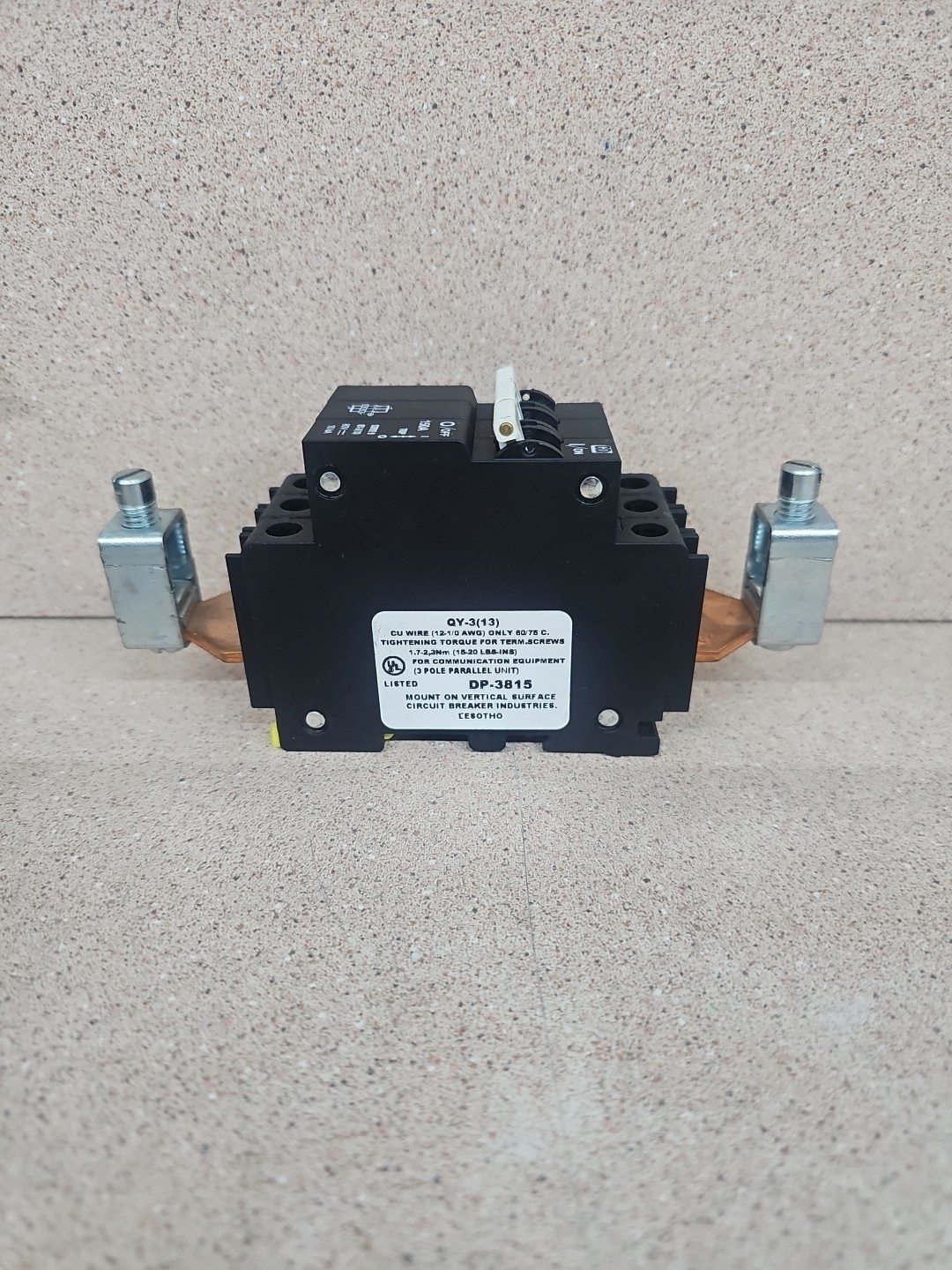 CBI QY-3(13)-DM-U2-150A-B0-ZL CIRCUIT BREAKER 150 AMP 3-POLE W/HARDWARE