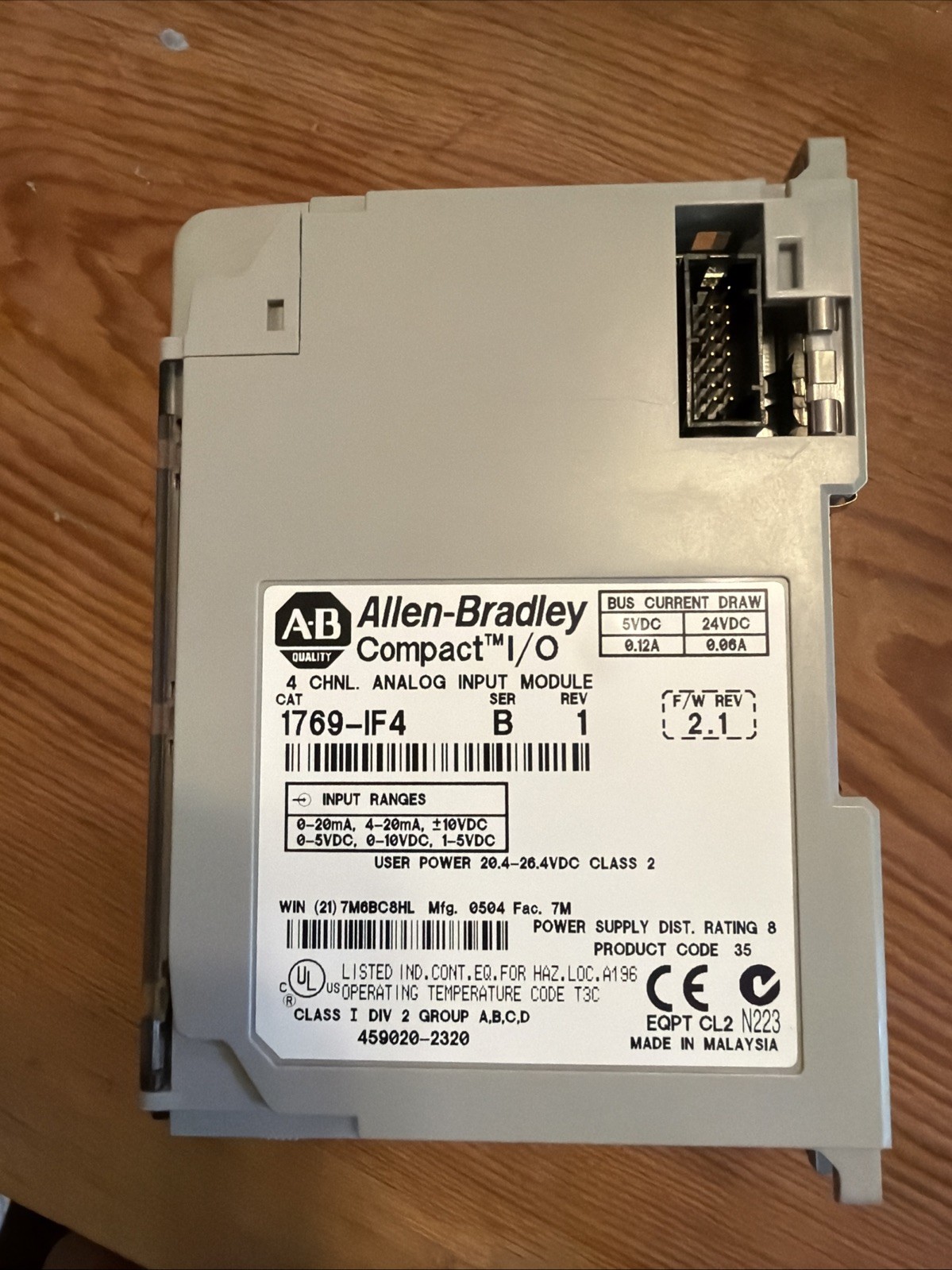 Allen-Bradley 1769-IF4 PLC Input Module