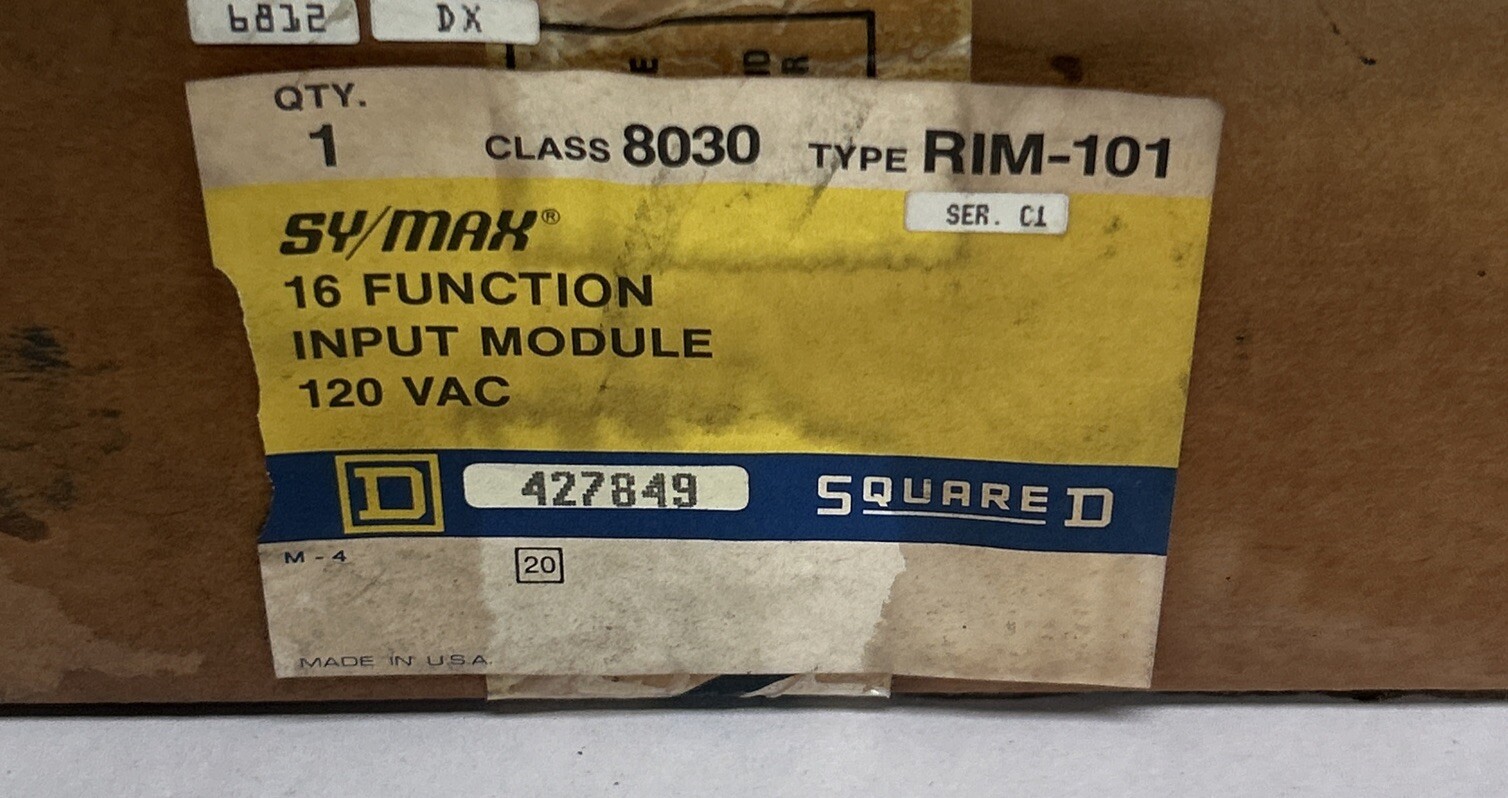SQUARE D,8030RIM-101,SY/MAX 16 FUNCTION INPUT MODULE NOS