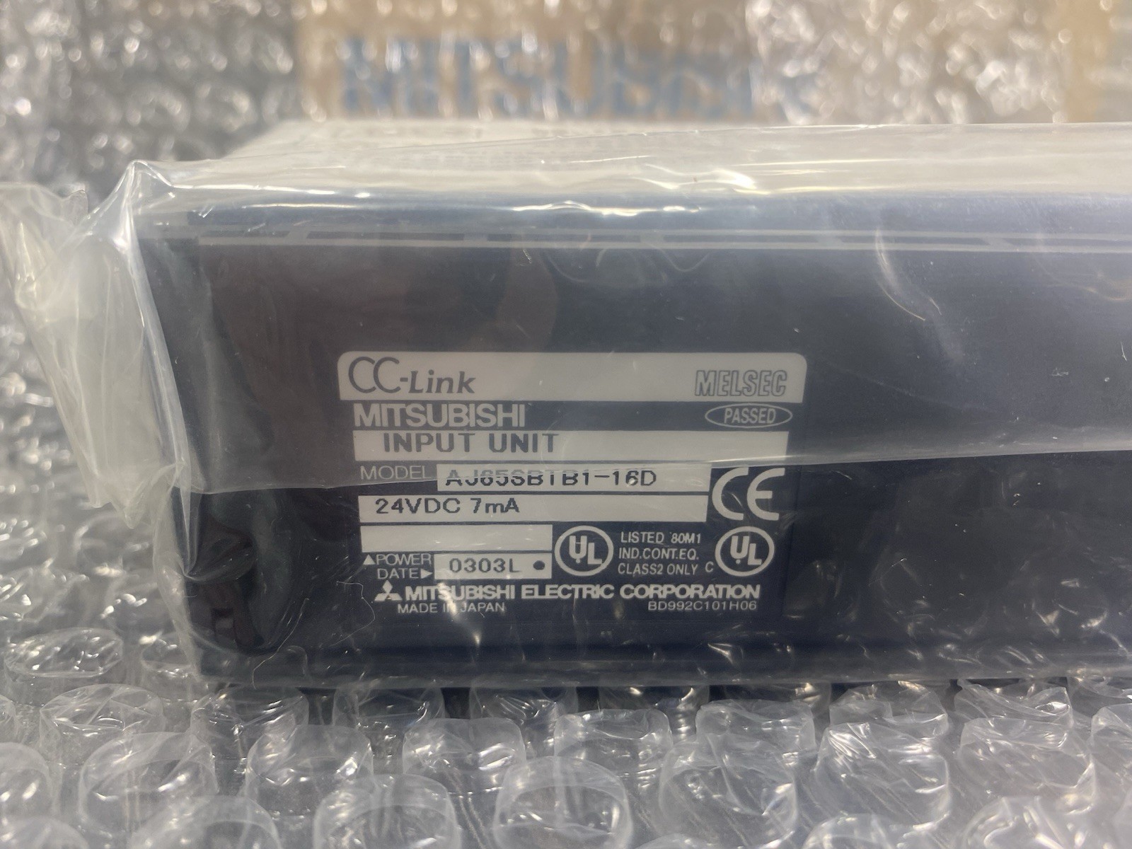 NOS Sealed Mitsubishi Melsec AJ65SBTB1-16D CC-Link Remote Compact 16Pt Input .9W