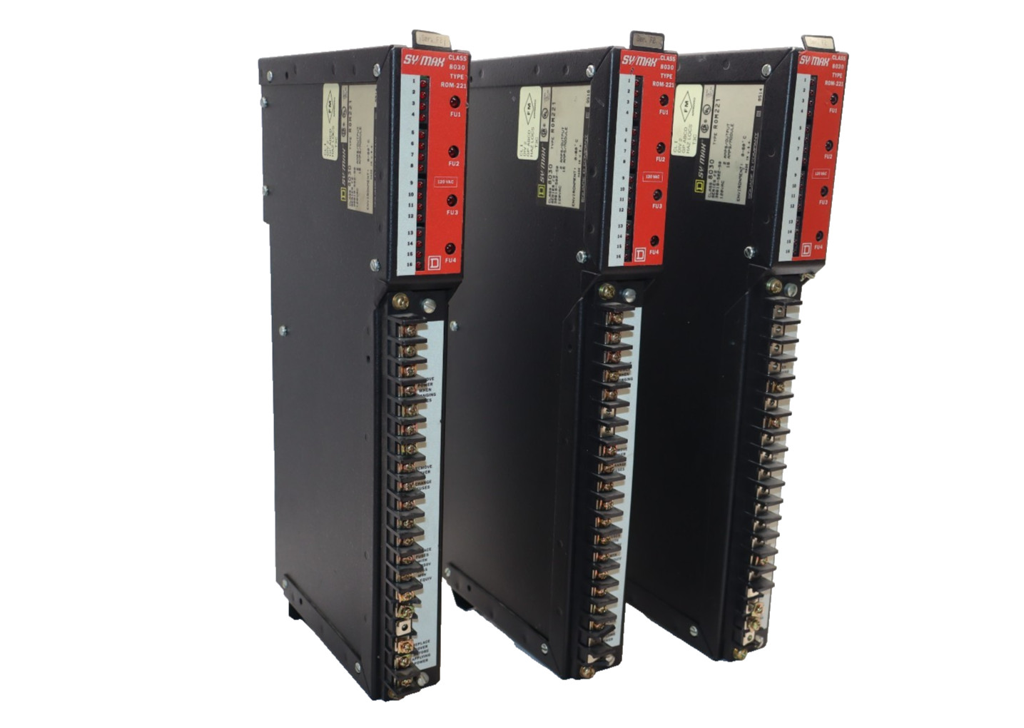 Square D Sy/Max Output Module 8030 ROM-221 8030-ROM221 Series F2 (Lot of 3)