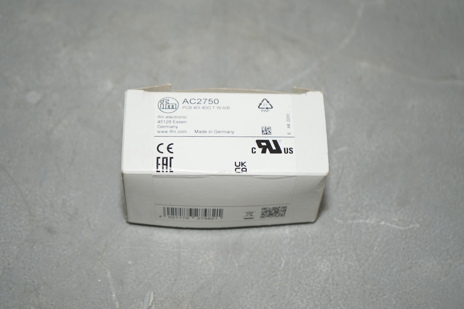 ^ IFM AC2750 AS-Interface PCB Module, PCB 4DI 4DO T W A/B #X4793