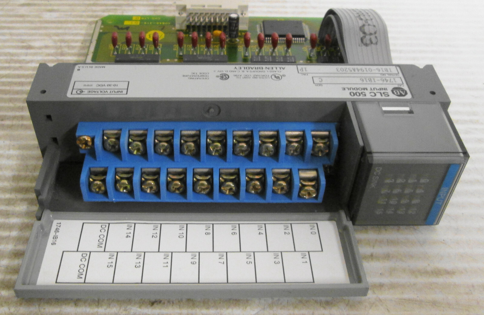 Allen-Bradley 1746-IB16 Input Module Ser C Input Voltage 10-30VDC