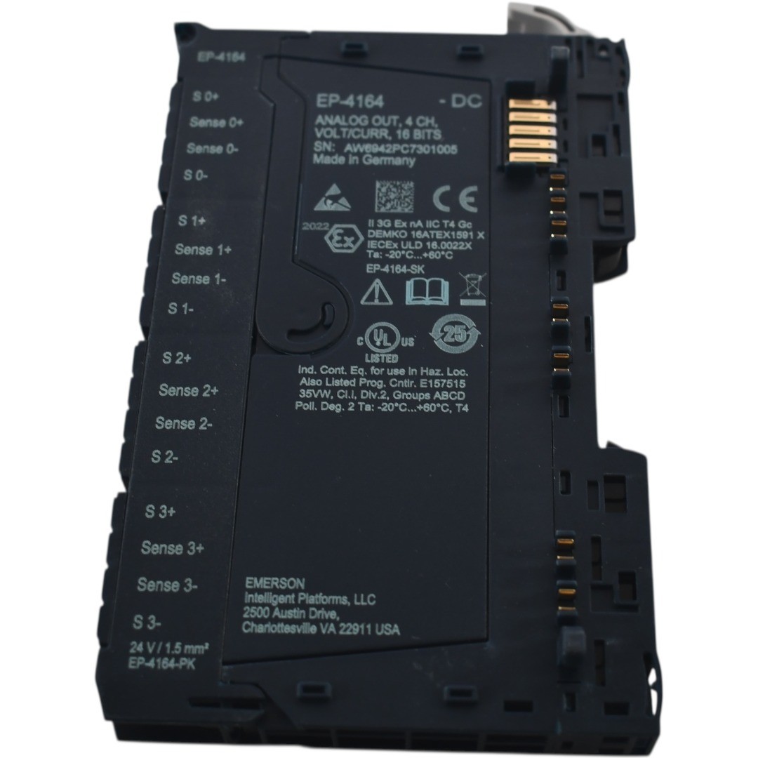 NEW Emerson EP-4164-DC RSTi-EP Analog Output Module 4-Channel Voltage Current 16