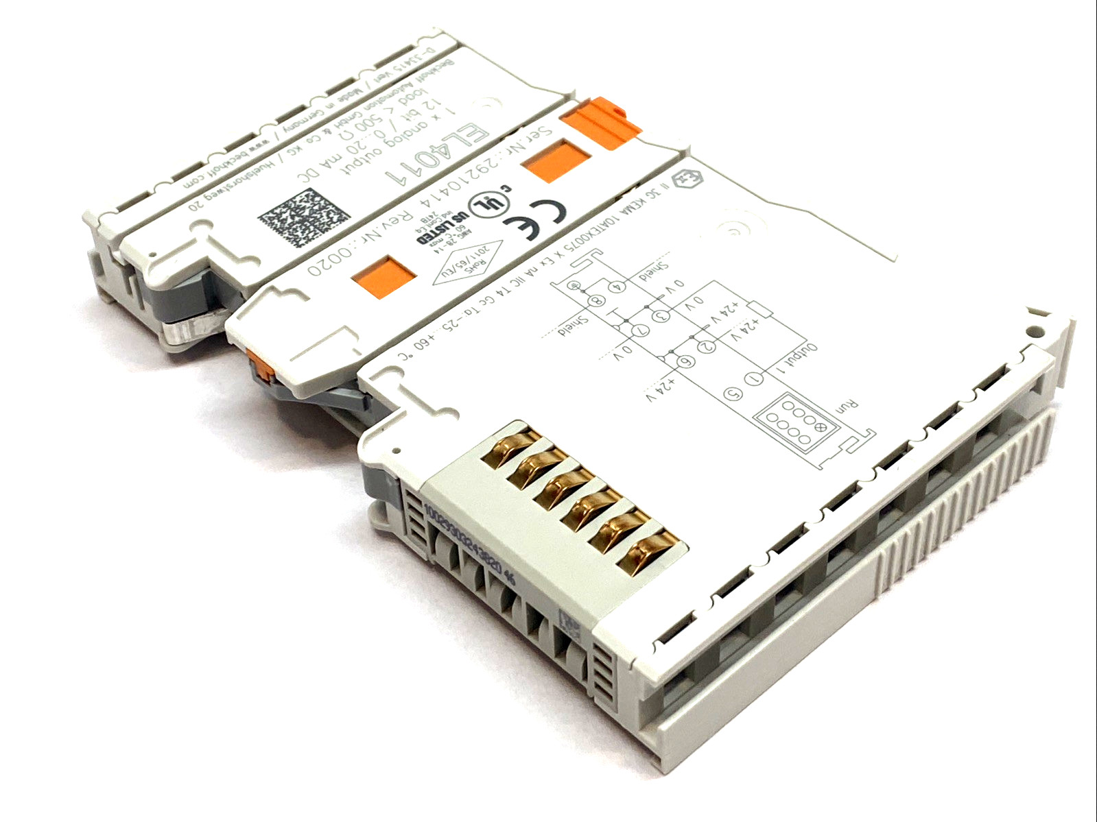 Beckhoff EL4011 EtherCAT Analog Output Terminal 1-Channel 0-20mA 12Bit