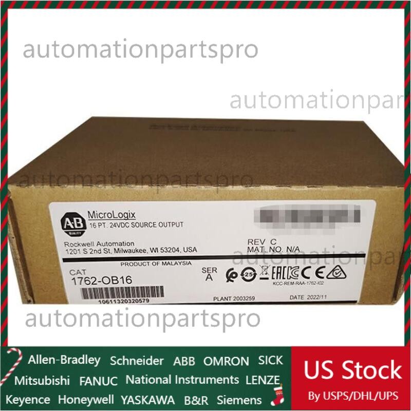 New ab 1762-OB16 SSER A 24VDC MicroLogix Output Module 1762OB16* US Free Tax