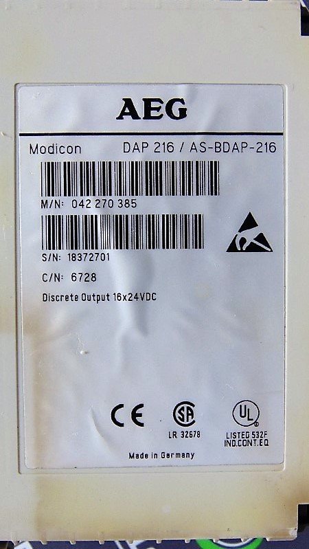 USED AEG Modicon DAP 216 / AS-BDAP-216 Output Module 042 270 385