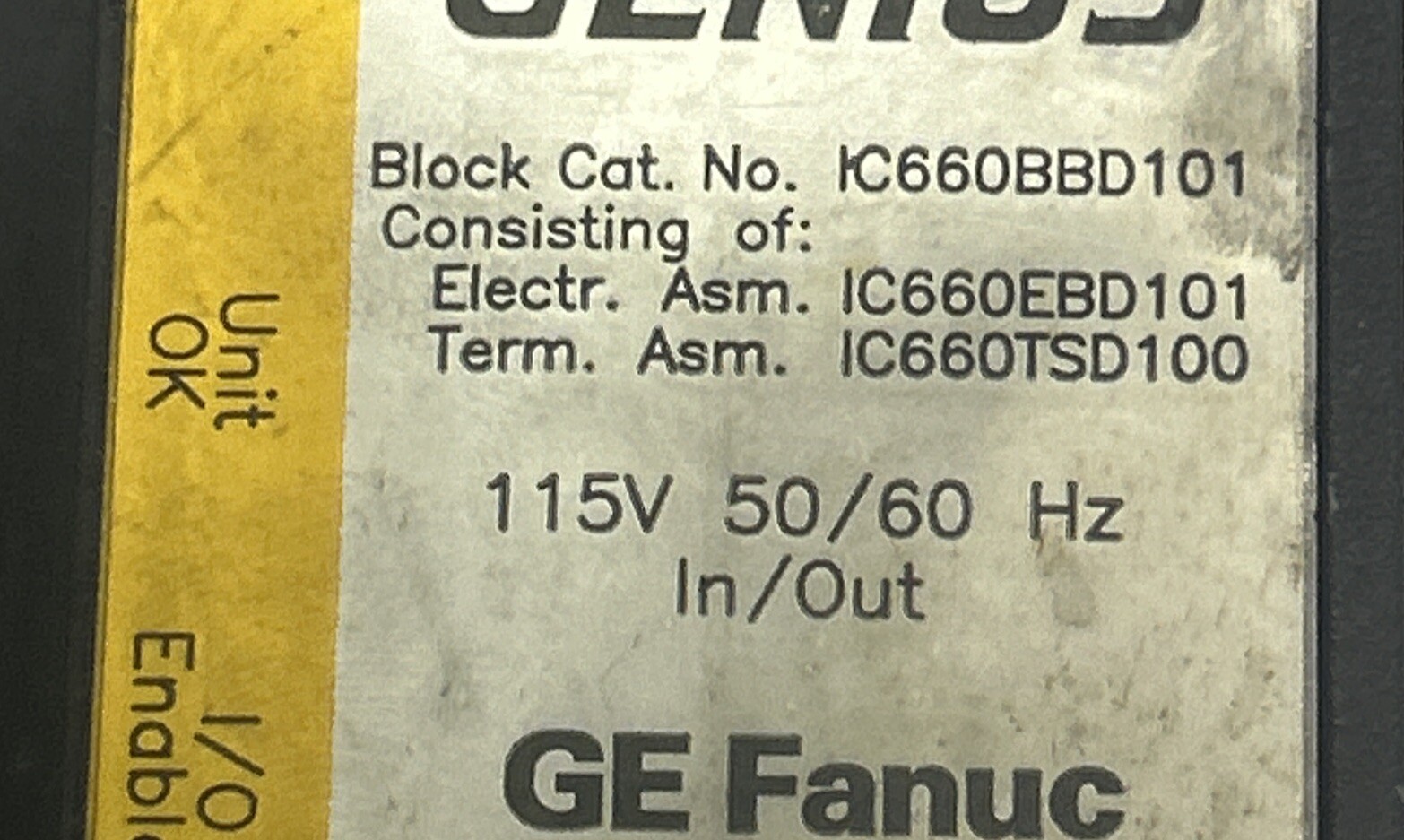 GE FANUC,IC660BBD101,GENIUS BLOCK I/O MODULE