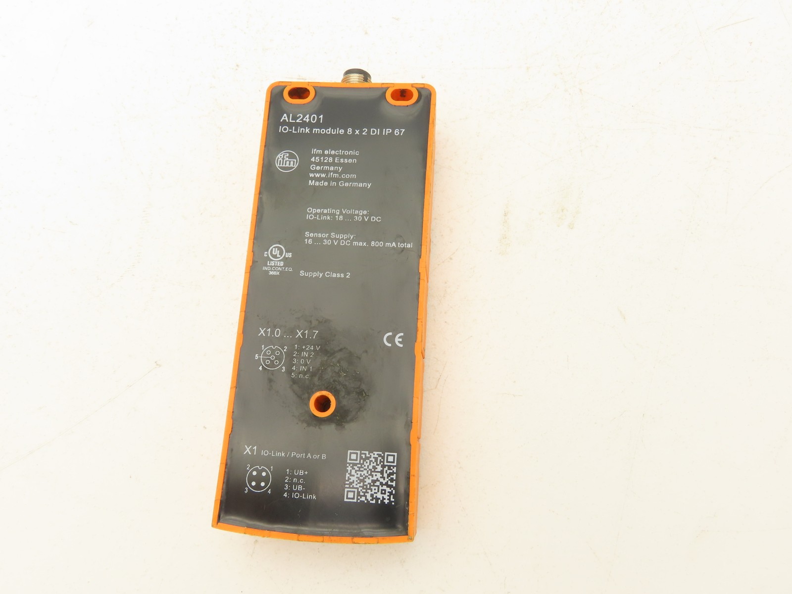IFM AL2401 IO-Link Compact Line Module 8 x 2 Inputs M12 IP67 18-30 VDC