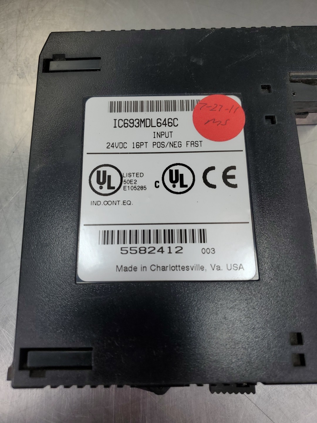GE Fanuc IC693MDL646C Input Module, 24VDC, 16PT, POS/NEG FAST. 3C-51