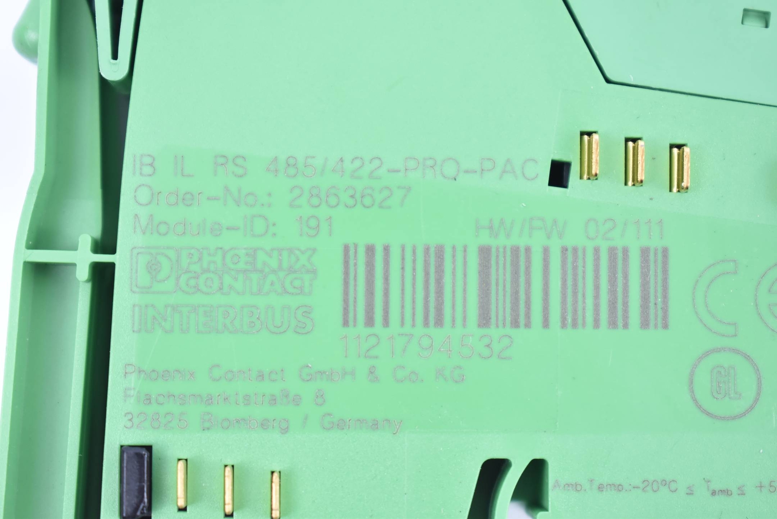 Phoenix Contact Communication Module IB IL RS 485/422-PRO-PAC (2863627)