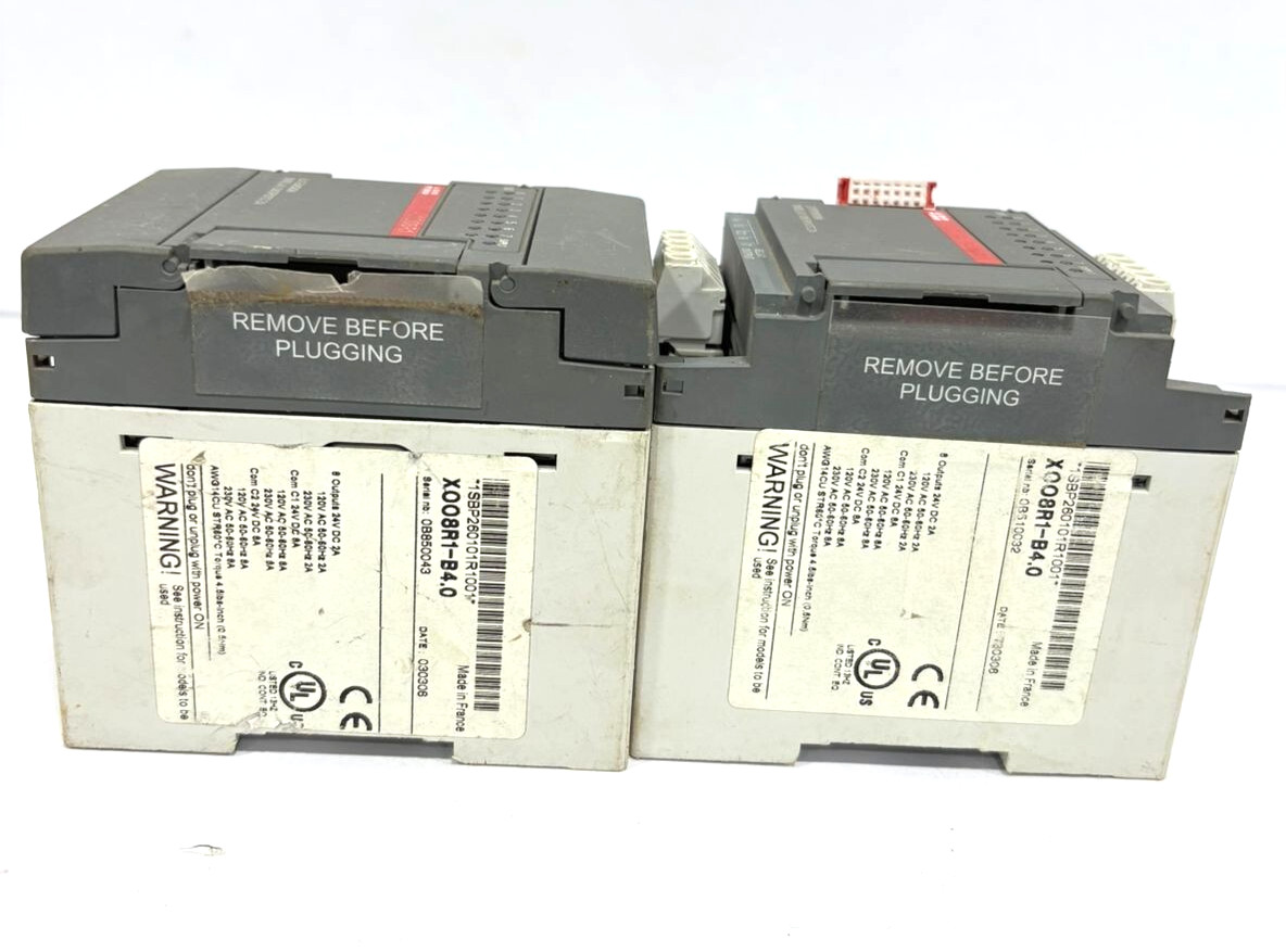 ABB XO08R1-B4.0 EXTENSION OUTPUT RELAY MODULE (LOT OF 2 PCS)