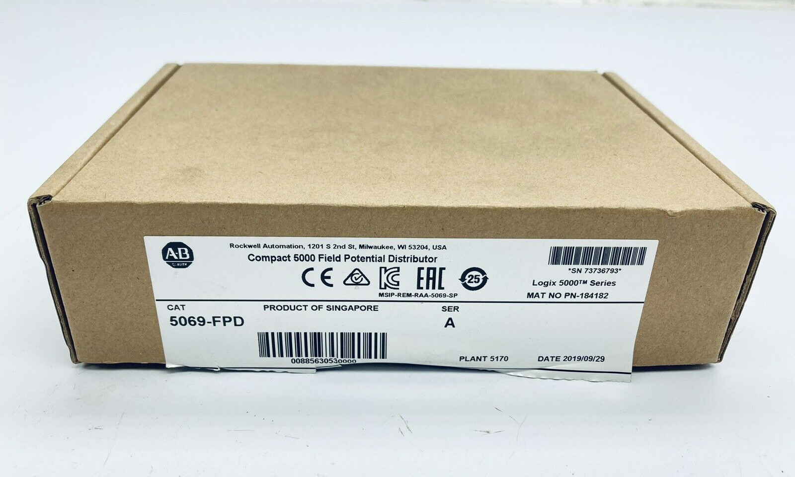 2019 ALLEN-BRADLEY 5069-FPD COMPACT 5000 FIELD POTENTIAL DISTRIBUTOR LOGIX5000